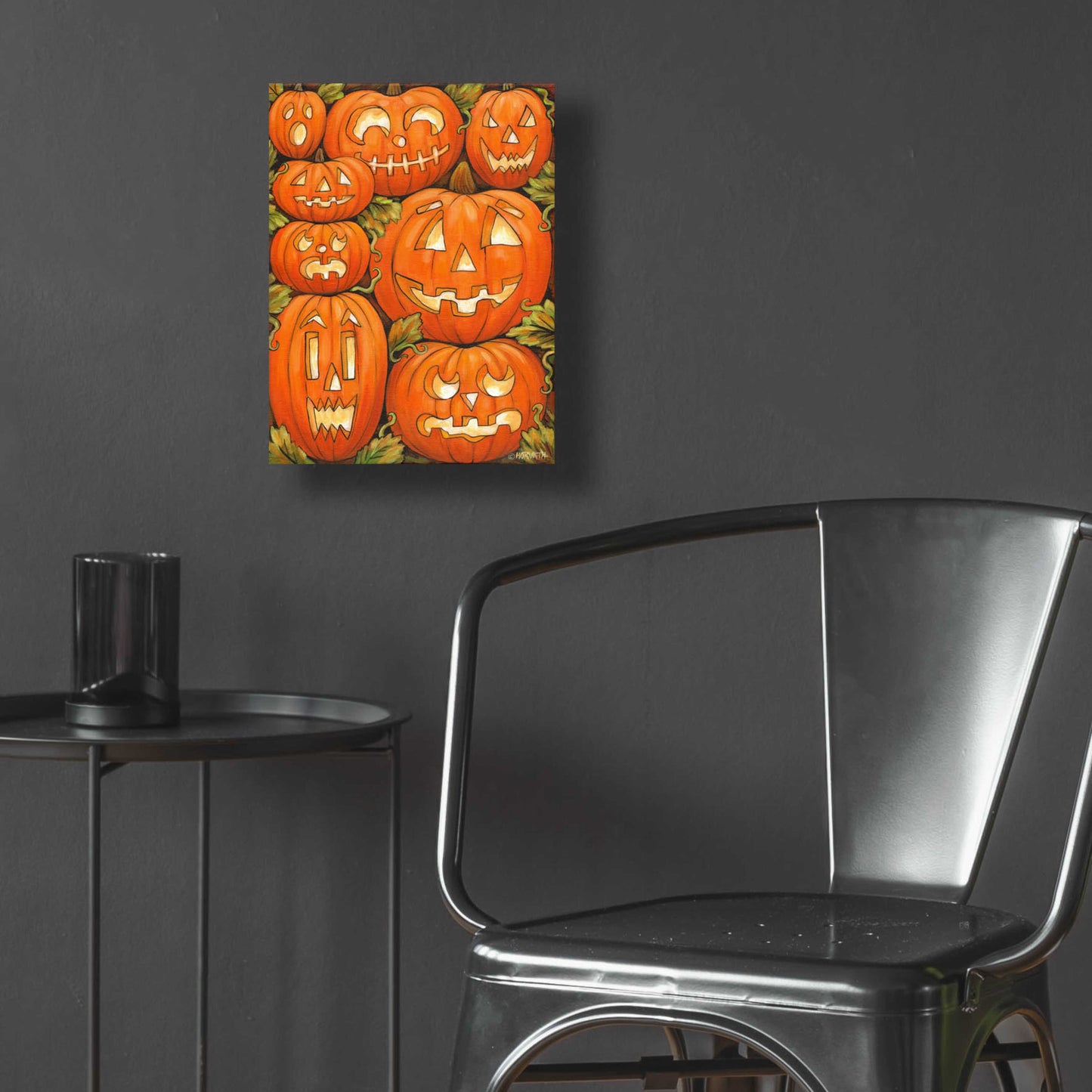 Epic Art 'Jack O Lanterns' by Cathy Horvath-Buchanan, Acrylic Glass Wall Art,12x16