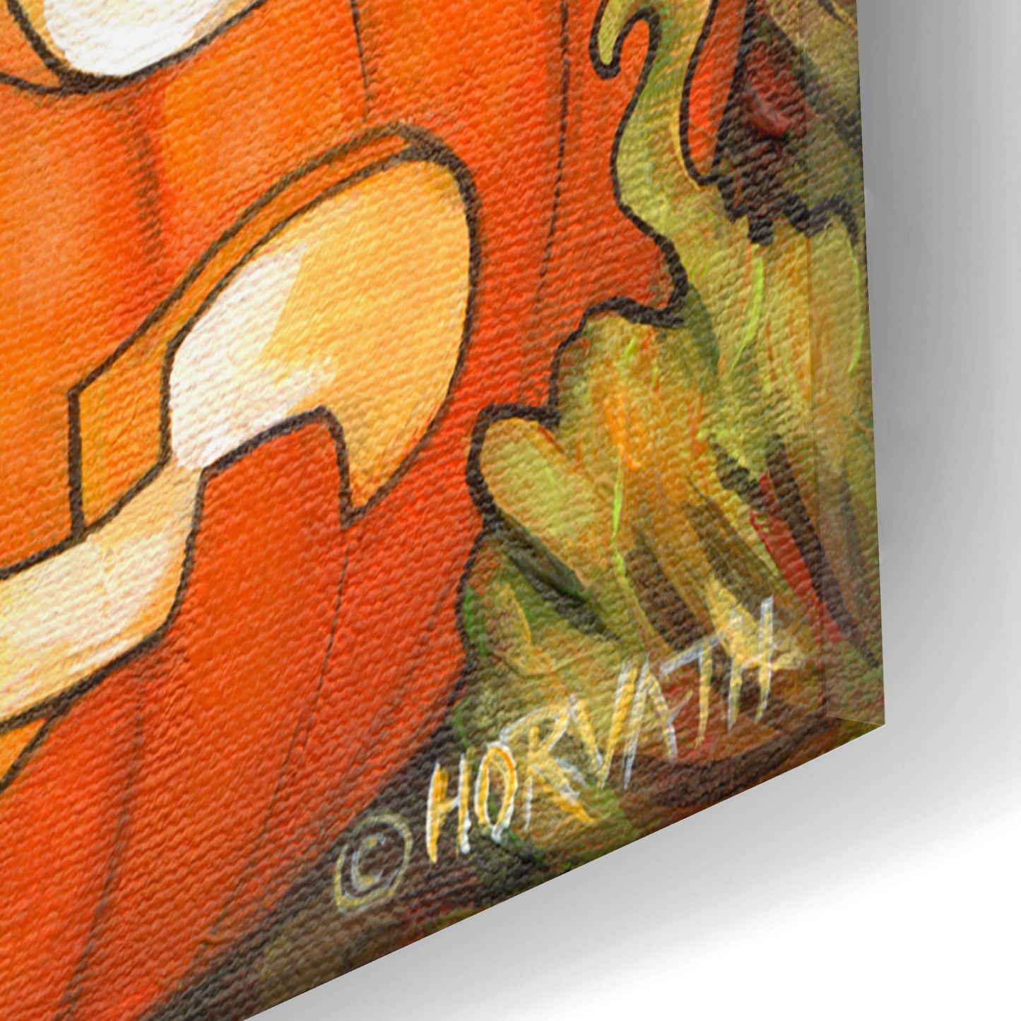 Epic Art 'Jack O Lanterns' by Cathy Horvath-Buchanan, Acrylic Glass Wall Art,16x24