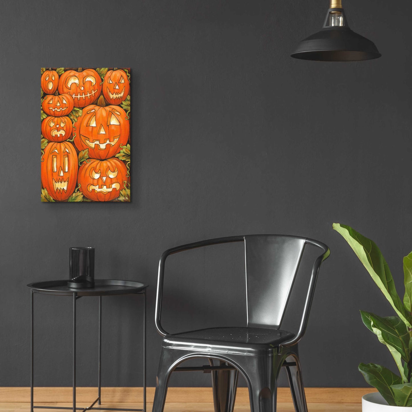 Epic Art 'Jack O Lanterns' by Cathy Horvath-Buchanan, Acrylic Glass Wall Art,16x24