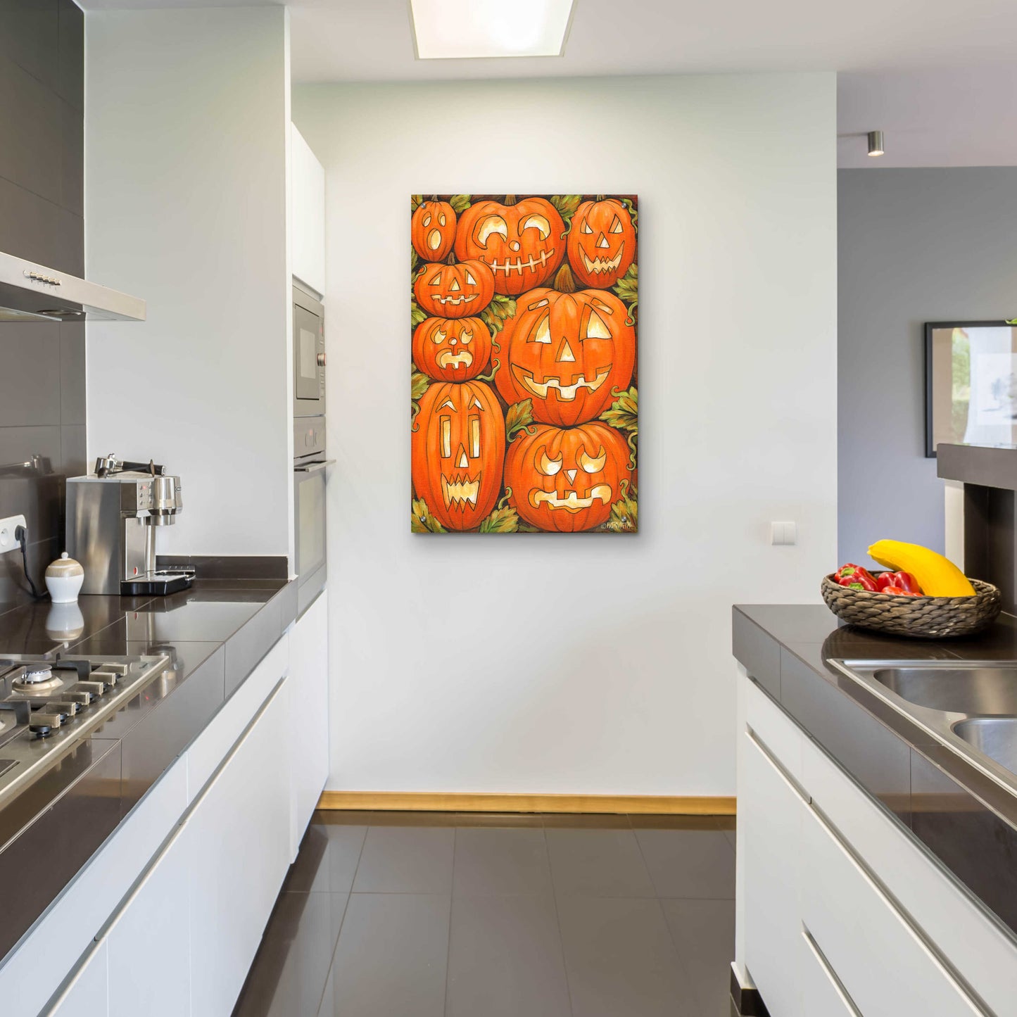 Epic Art 'Jack O Lanterns' by Cathy Horvath-Buchanan, Acrylic Glass Wall Art,24x36