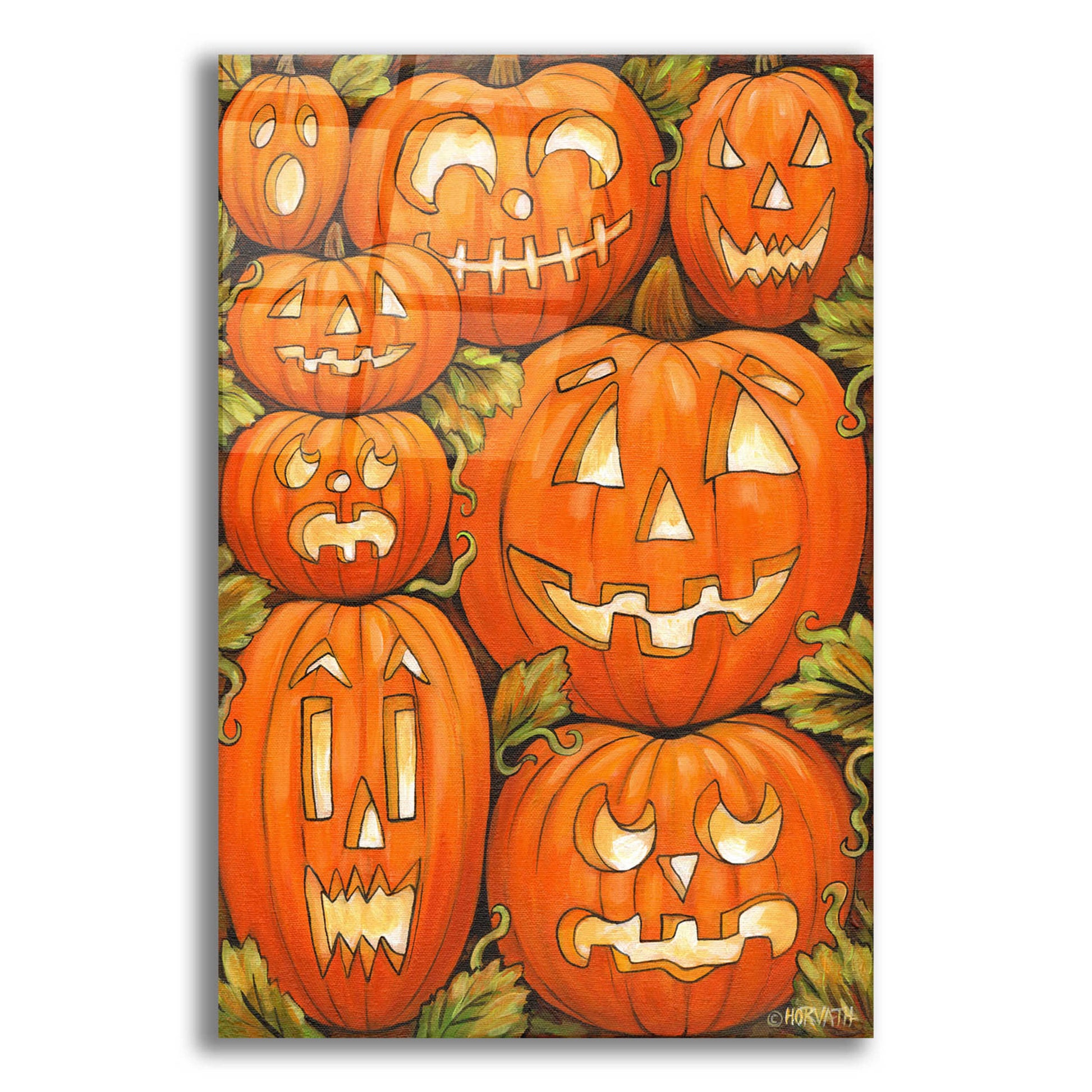 Epic Art 'Jack O Lanterns' by Cathy Horvath-Buchanan, Acrylic Glass Wall Art