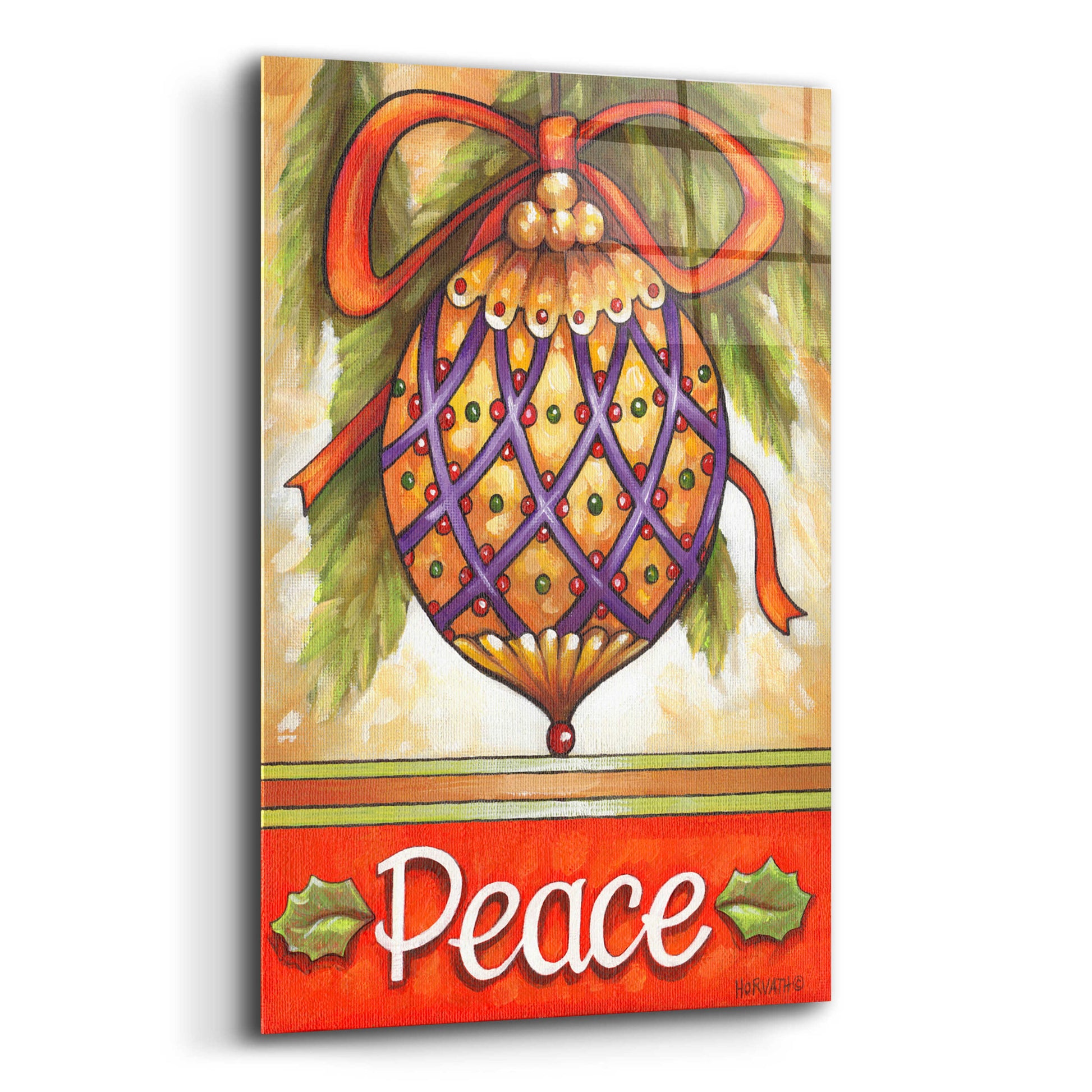 Epic Art 'Peace Ornament' by Cathy Horvath-Buchanan, Acrylic Glass Wall Art,12x16