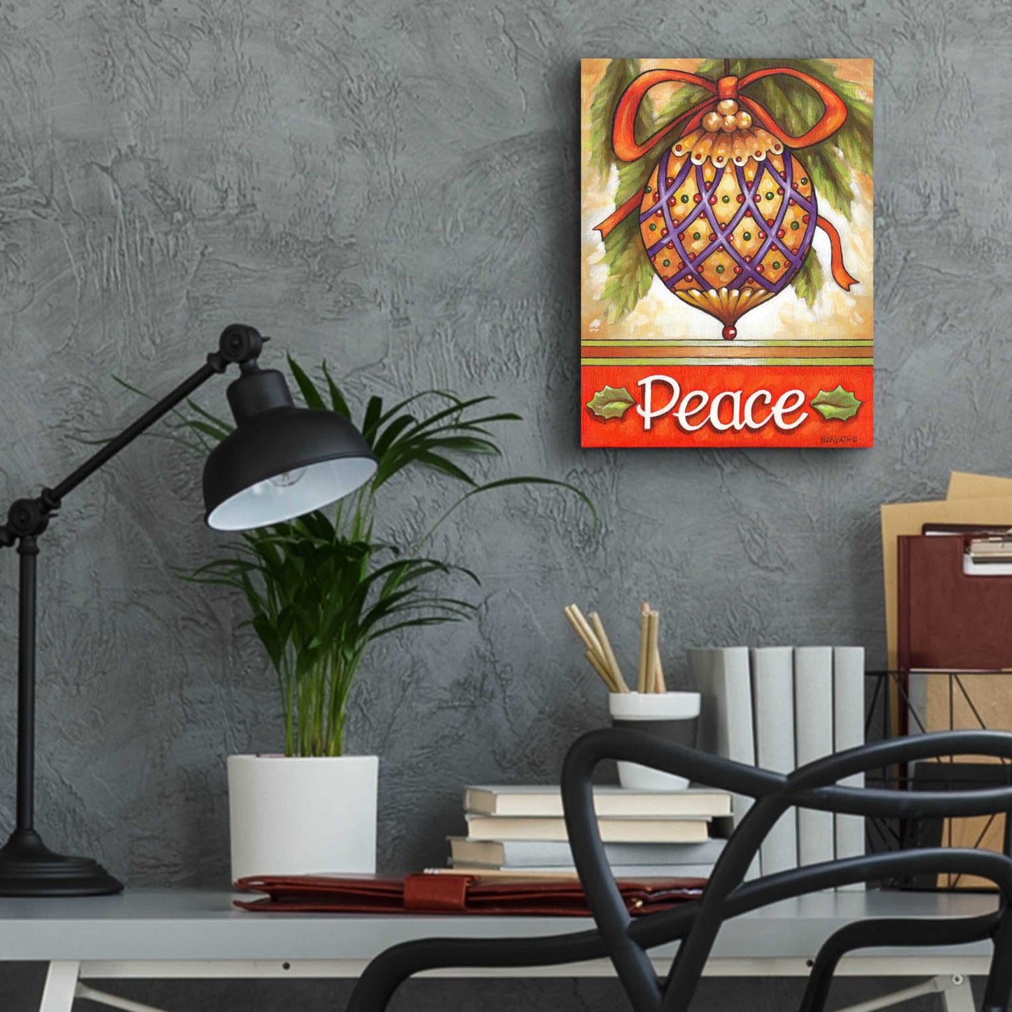 Epic Art 'Peace Ornament' by Cathy Horvath-Buchanan, Acrylic Glass Wall Art,12x16