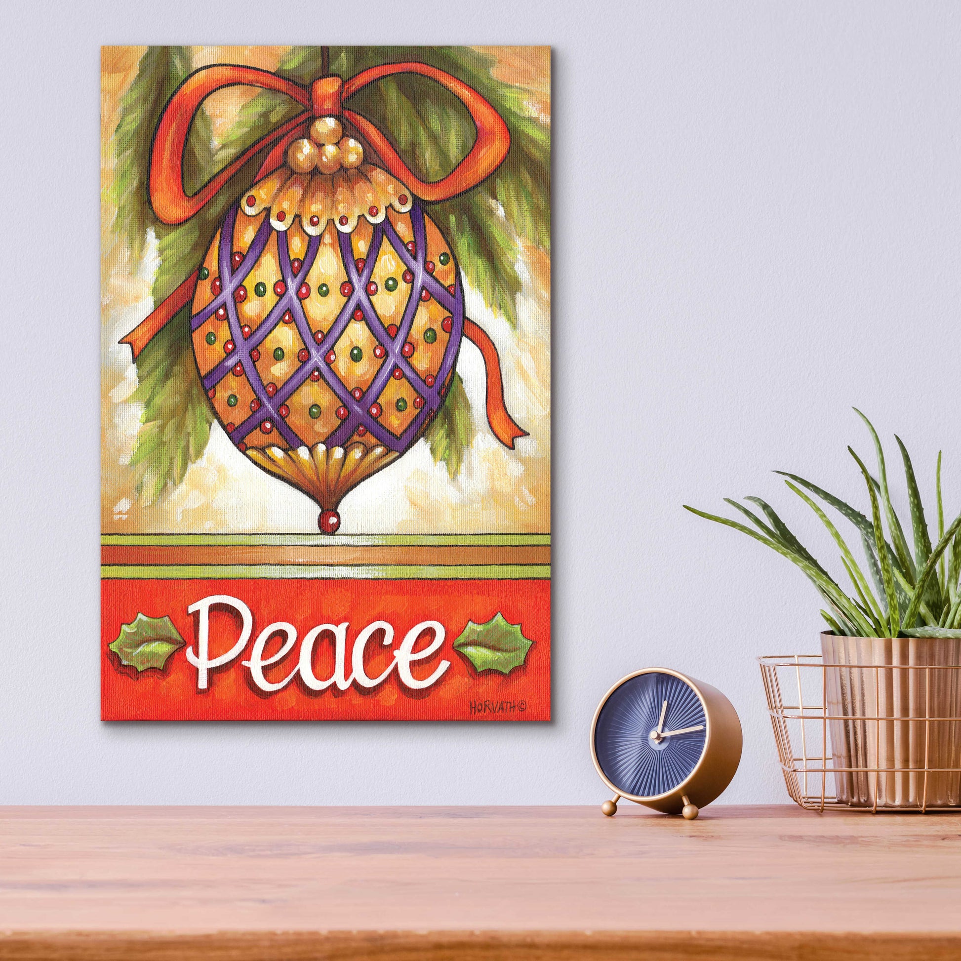 Epic Art 'Peace Ornament' by Cathy Horvath-Buchanan, Acrylic Glass Wall Art,12x16