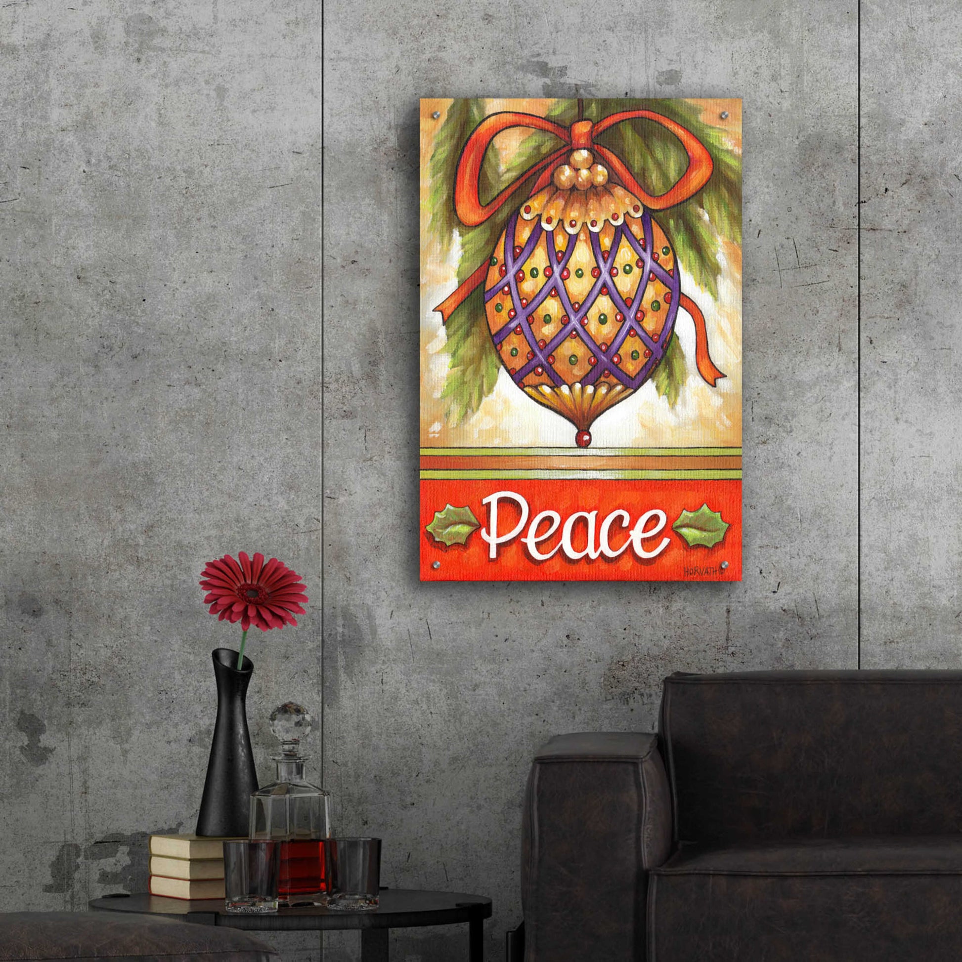 Epic Art 'Peace Ornament' by Cathy Horvath-Buchanan, Acrylic Glass Wall Art,24x36