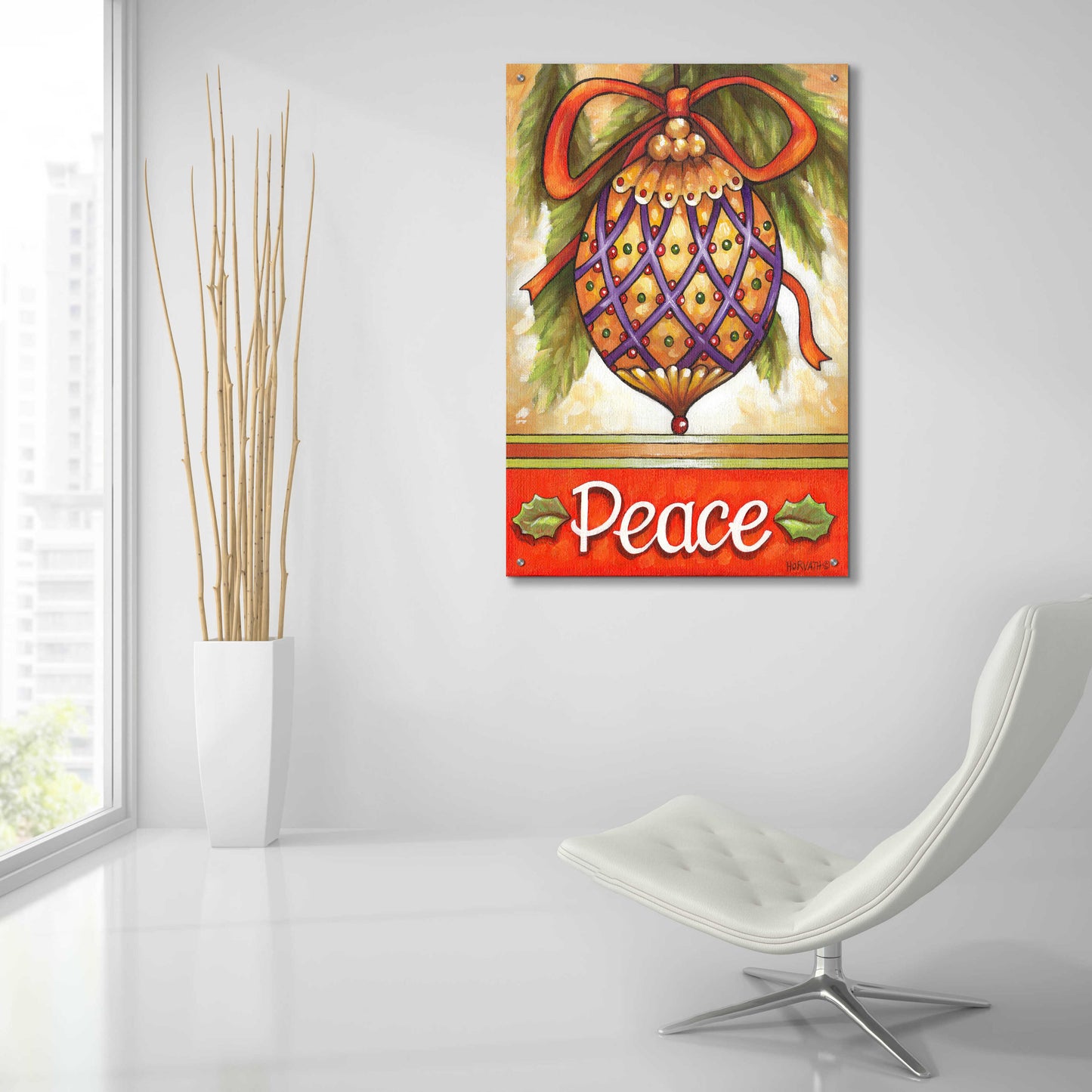 Epic Art 'Peace Ornament' by Cathy Horvath-Buchanan, Acrylic Glass Wall Art,24x36