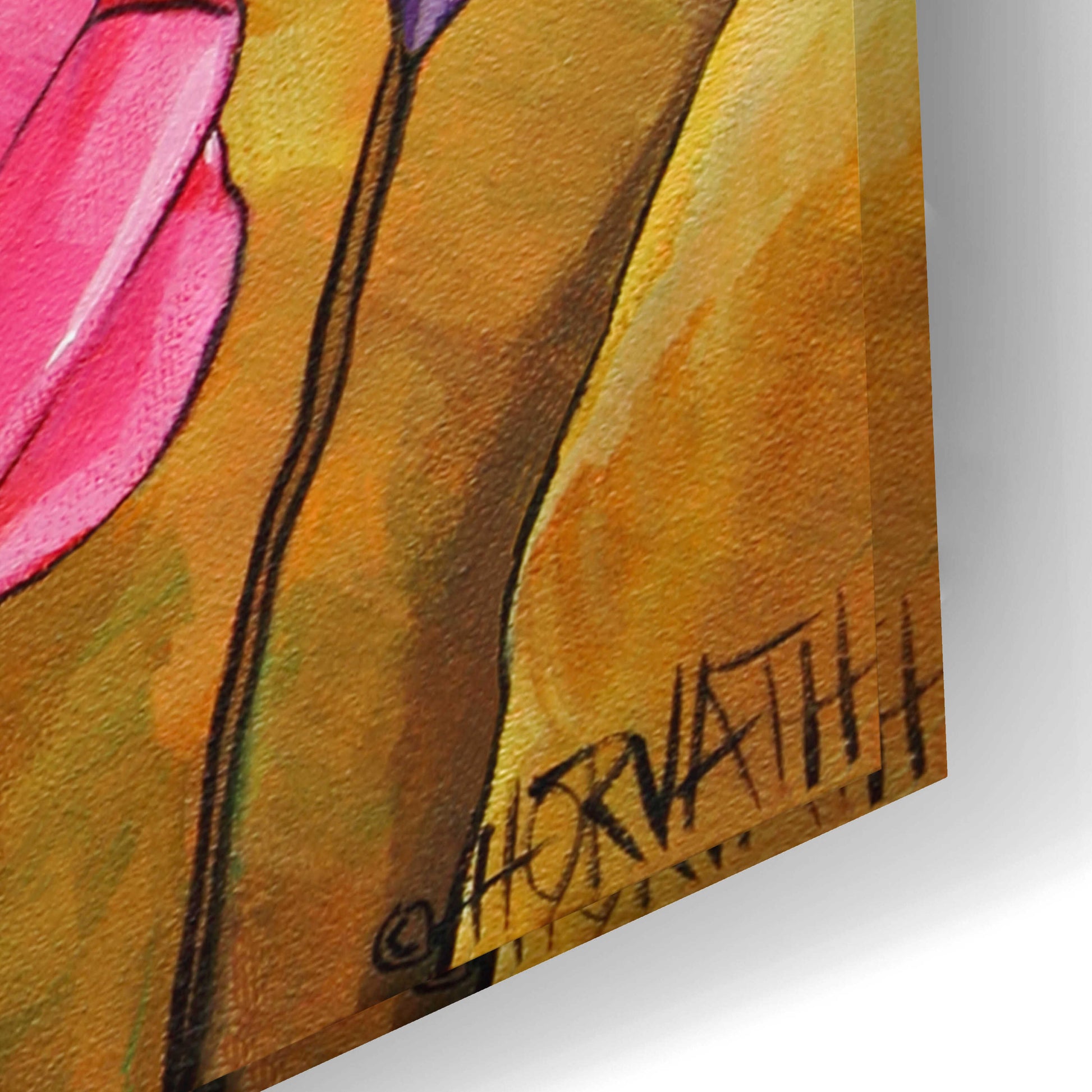 Epic Art 'Tulips Landscape Yellow' by Cathy Horvath-Buchanan, Acrylic Glass Wall Art,24x16