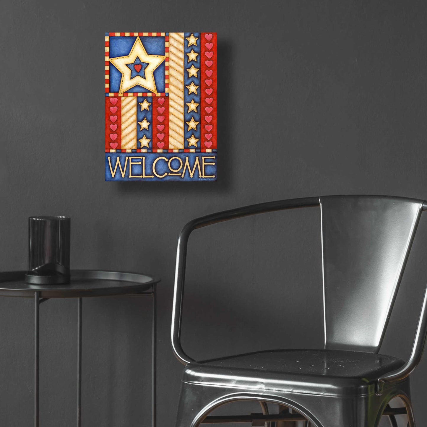 Epic Art 'American Star Welcome' by Cathy Horvath-Buchanan, Acrylic Glass Wall Art,12x16