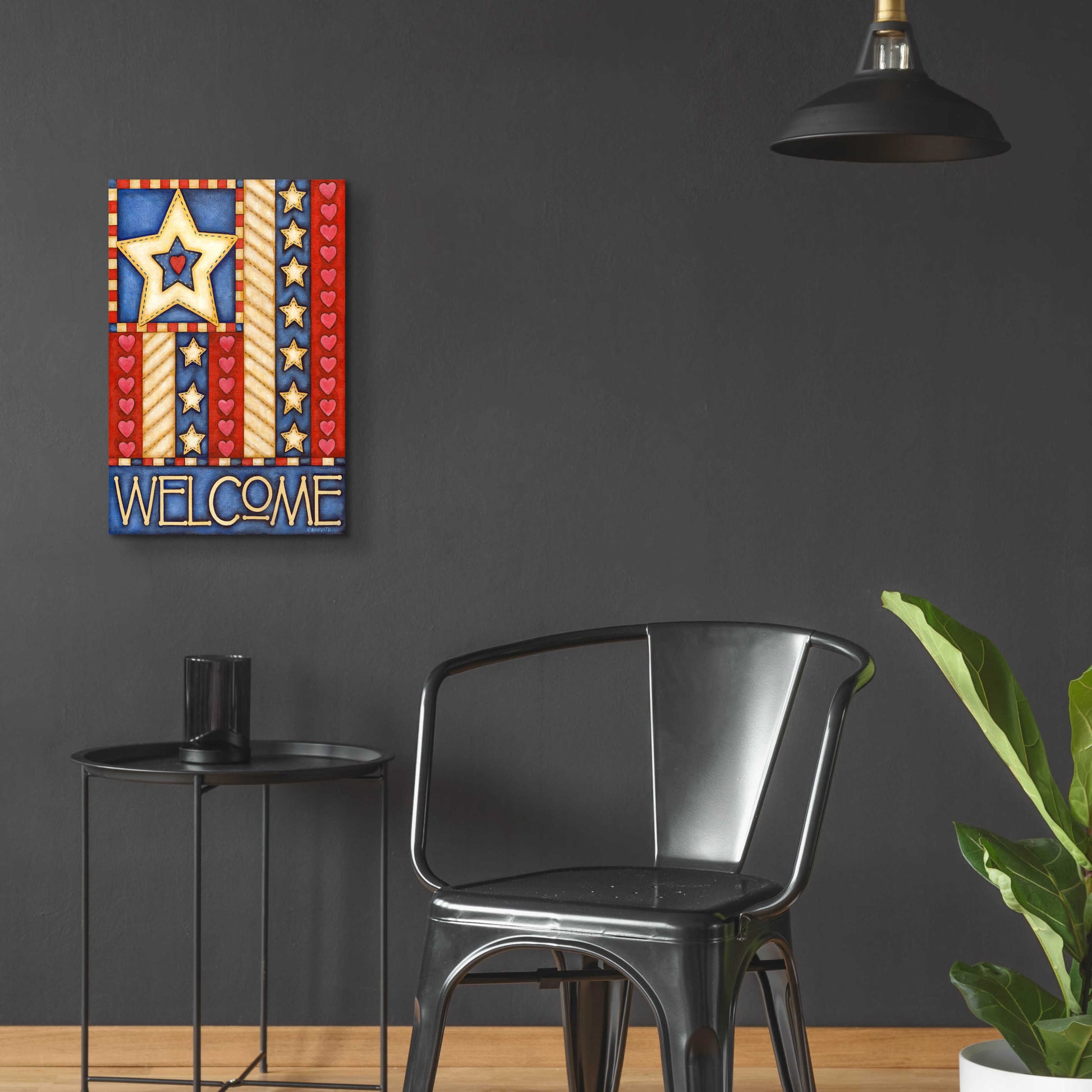 Epic Art 'American Star Welcome' by Cathy Horvath-Buchanan, Acrylic Glass Wall Art,16x24