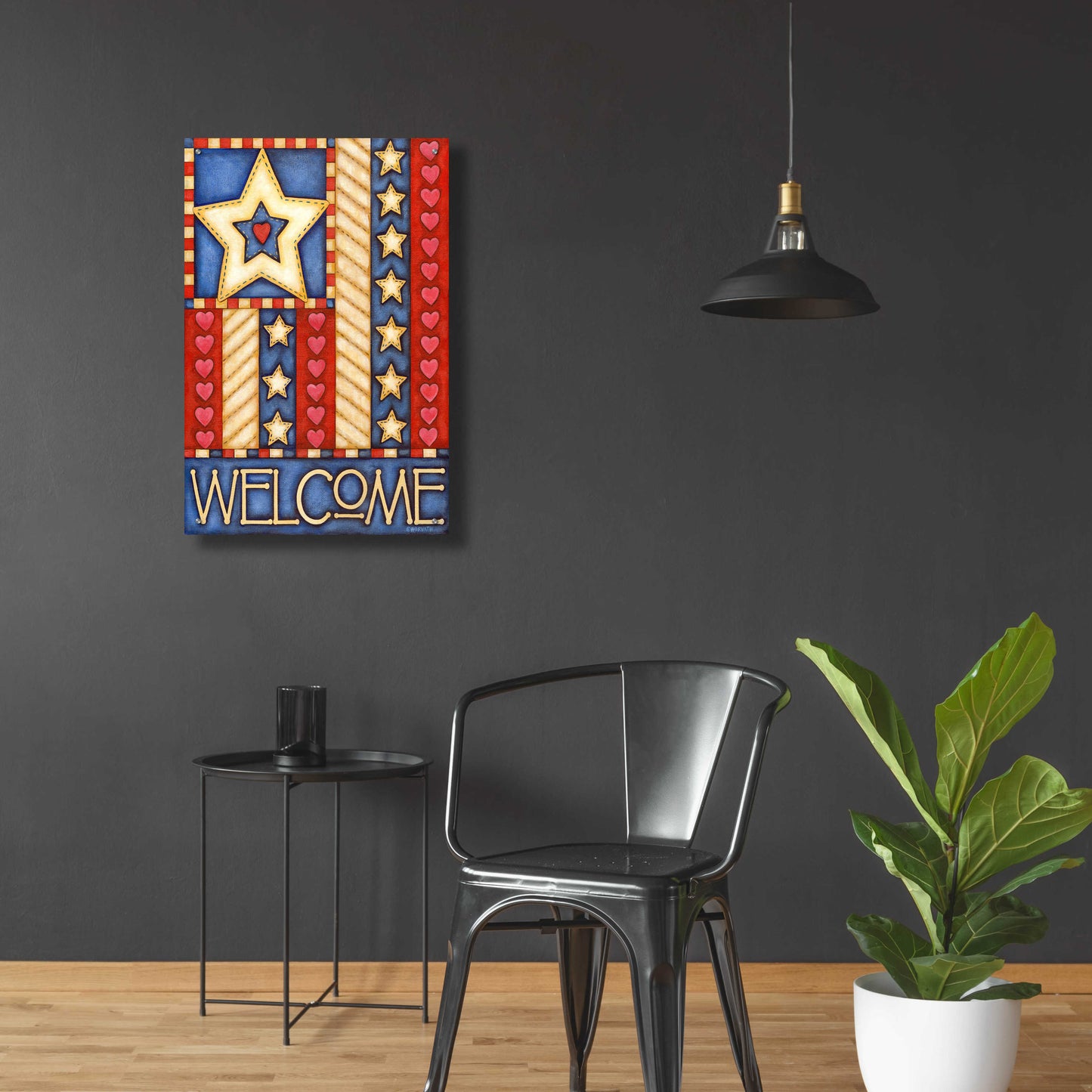 Epic Art 'American Star Welcome' by Cathy Horvath-Buchanan, Acrylic Glass Wall Art,24x36