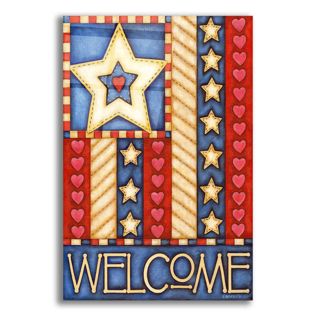 Epic Art 'American Star Welcome' by Cathy Horvath-Buchanan, Acrylic Glass Wall Art