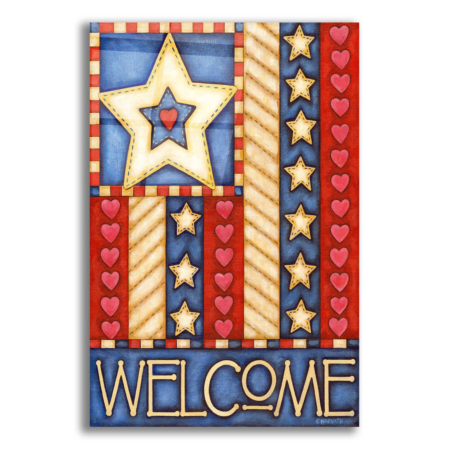 Epic Art 'American Star Welcome' by Cathy Horvath-Buchanan, Acrylic Glass Wall Art