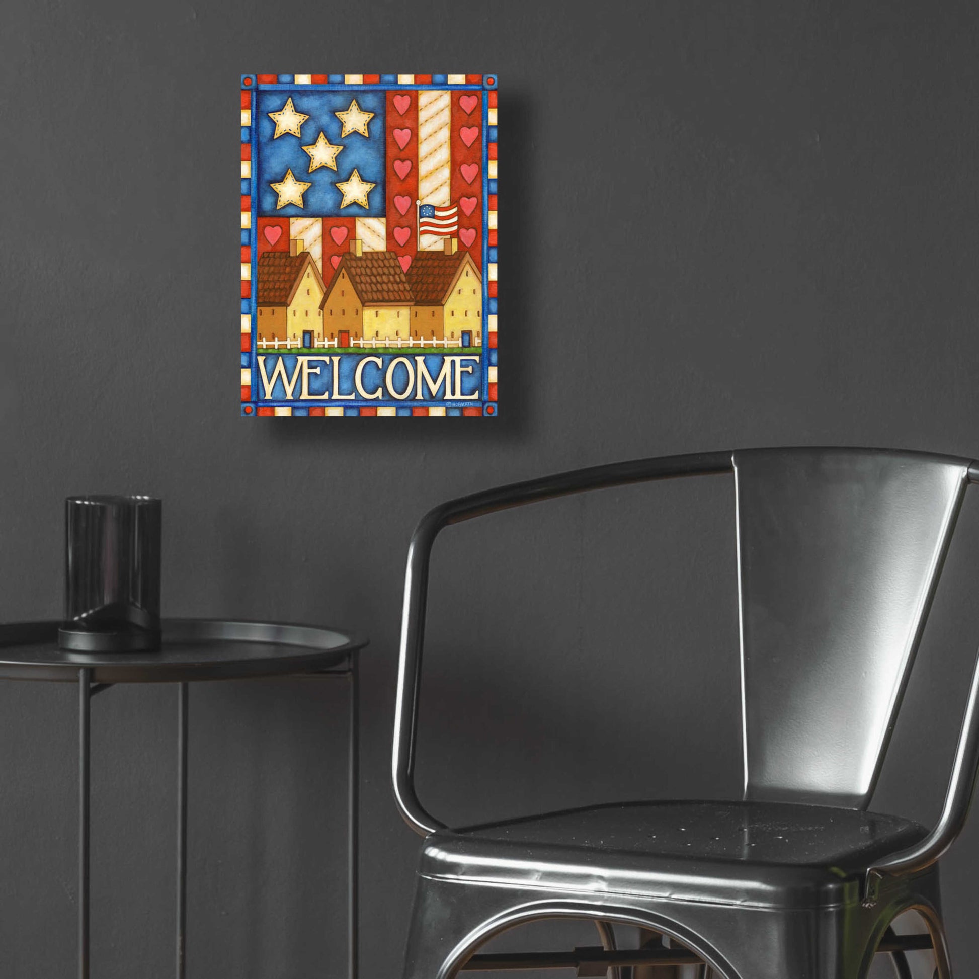 Epic Art 'American Welcome Cottage' by Cathy Horvath-Buchanan, Acrylic Glass Wall Art,12x16