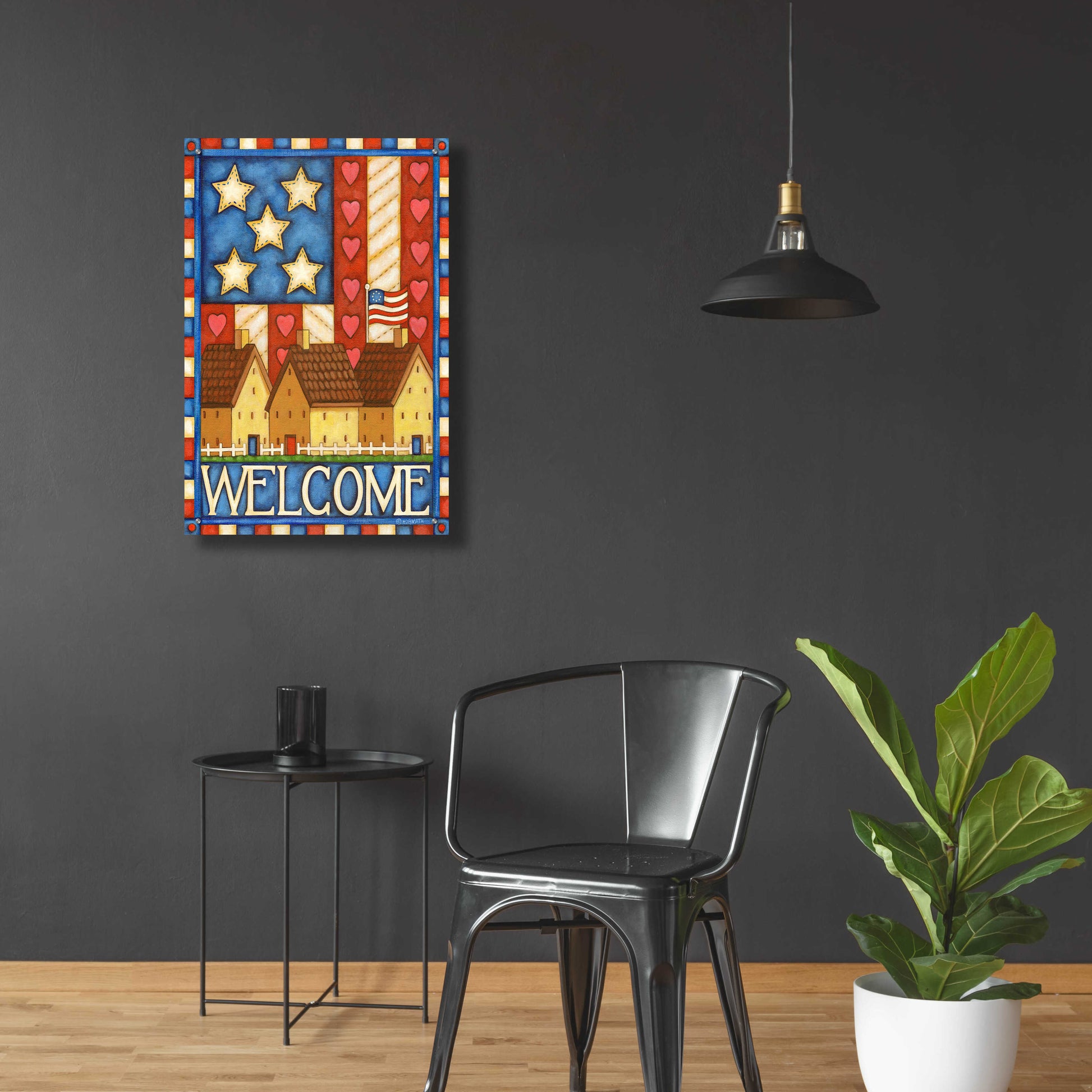 Epic Art 'American Welcome Cottage' by Cathy Horvath-Buchanan, Acrylic Glass Wall Art,24x36