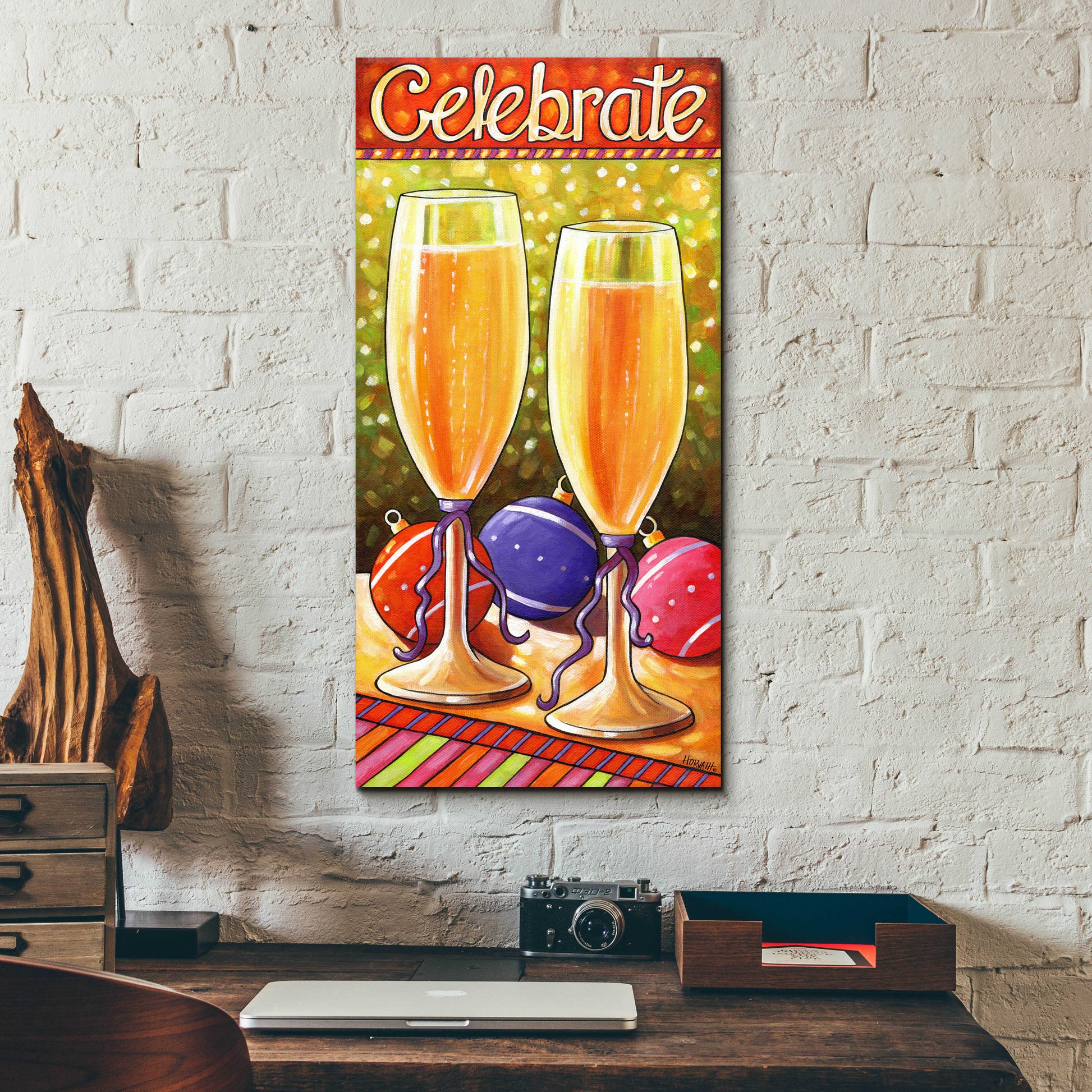 Epic Art 'Celebrate' by Cathy Horvath-Buchanan, Acrylic Glass Wall Art,12x24