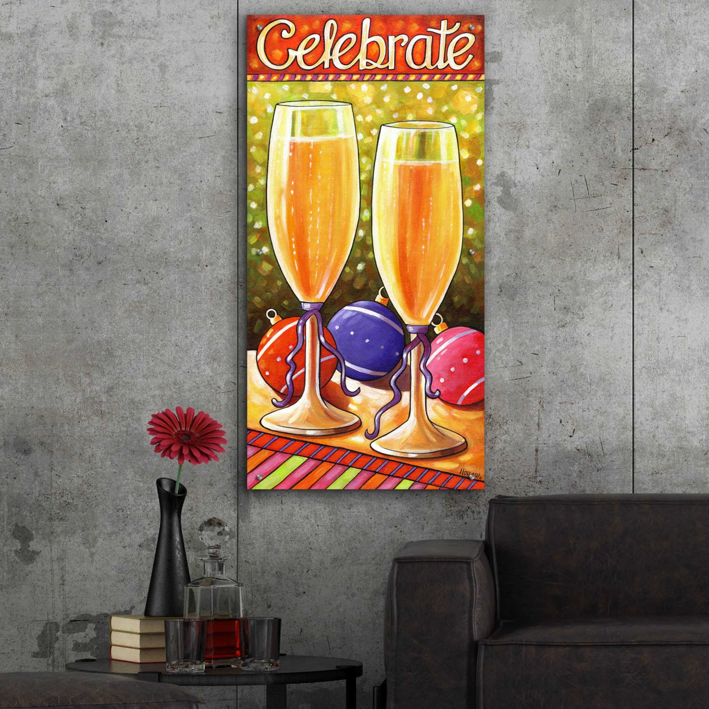 Epic Art 'Celebrate' by Cathy Horvath-Buchanan, Acrylic Glass Wall Art,24x48