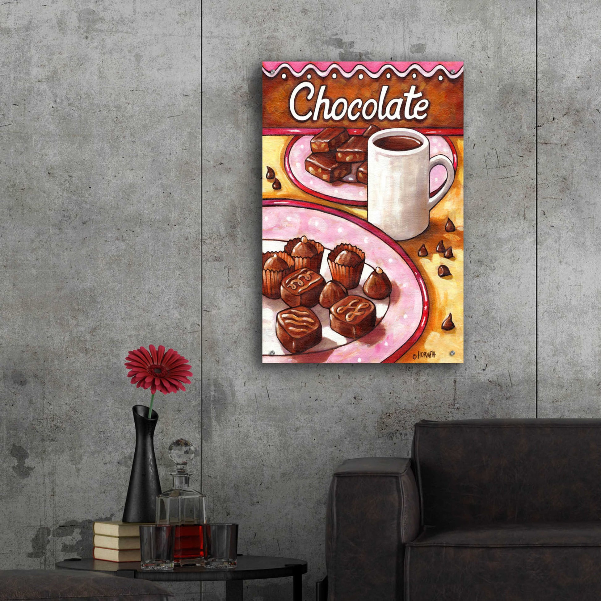 Epic Art 'Chocolate' by Cathy Horvath-Buchanan, Acrylic Glass Wall Art,24x36