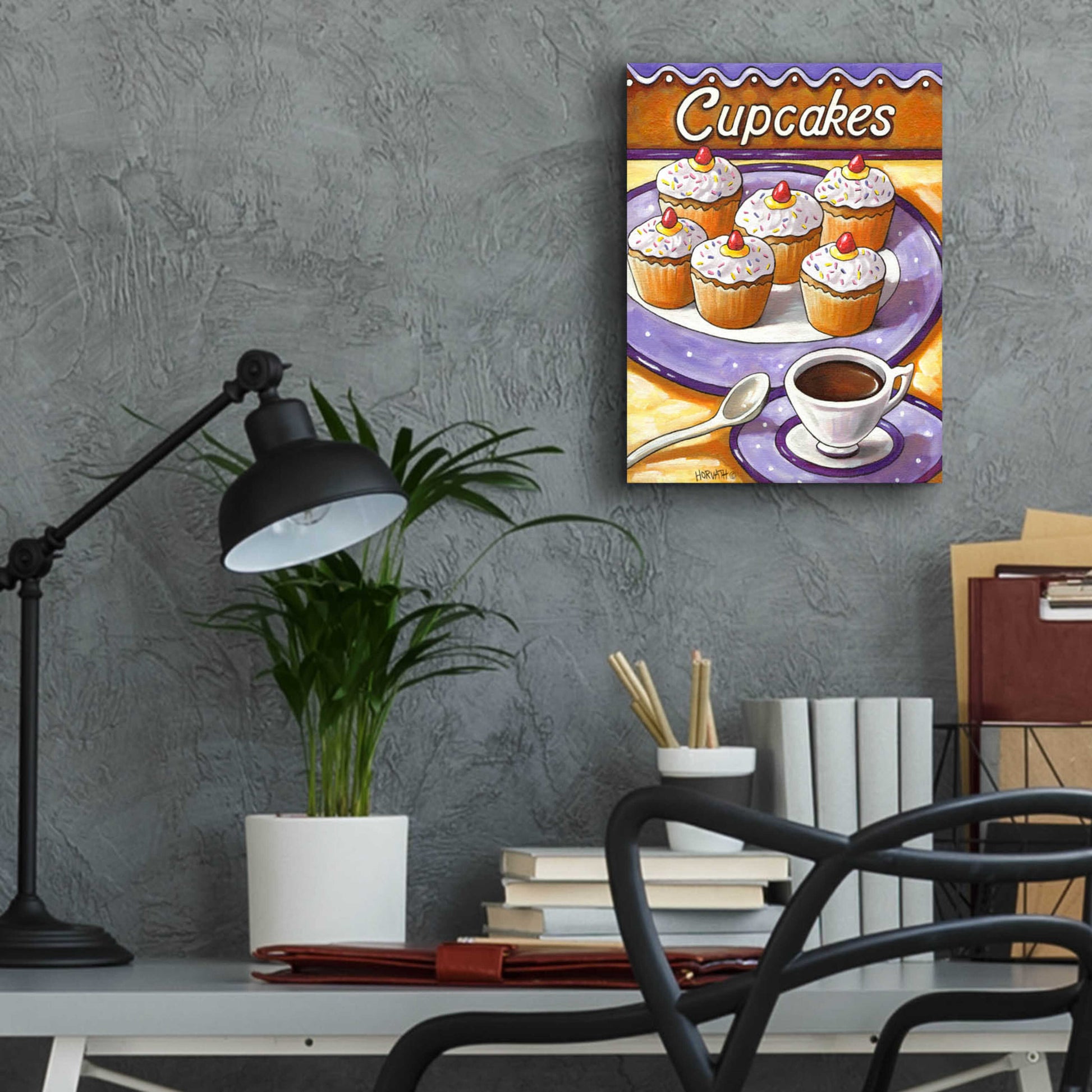 Epic Art 'Cupcakes' by Cathy Horvath-Buchanan, Acrylic Glass Wall Art,12x16