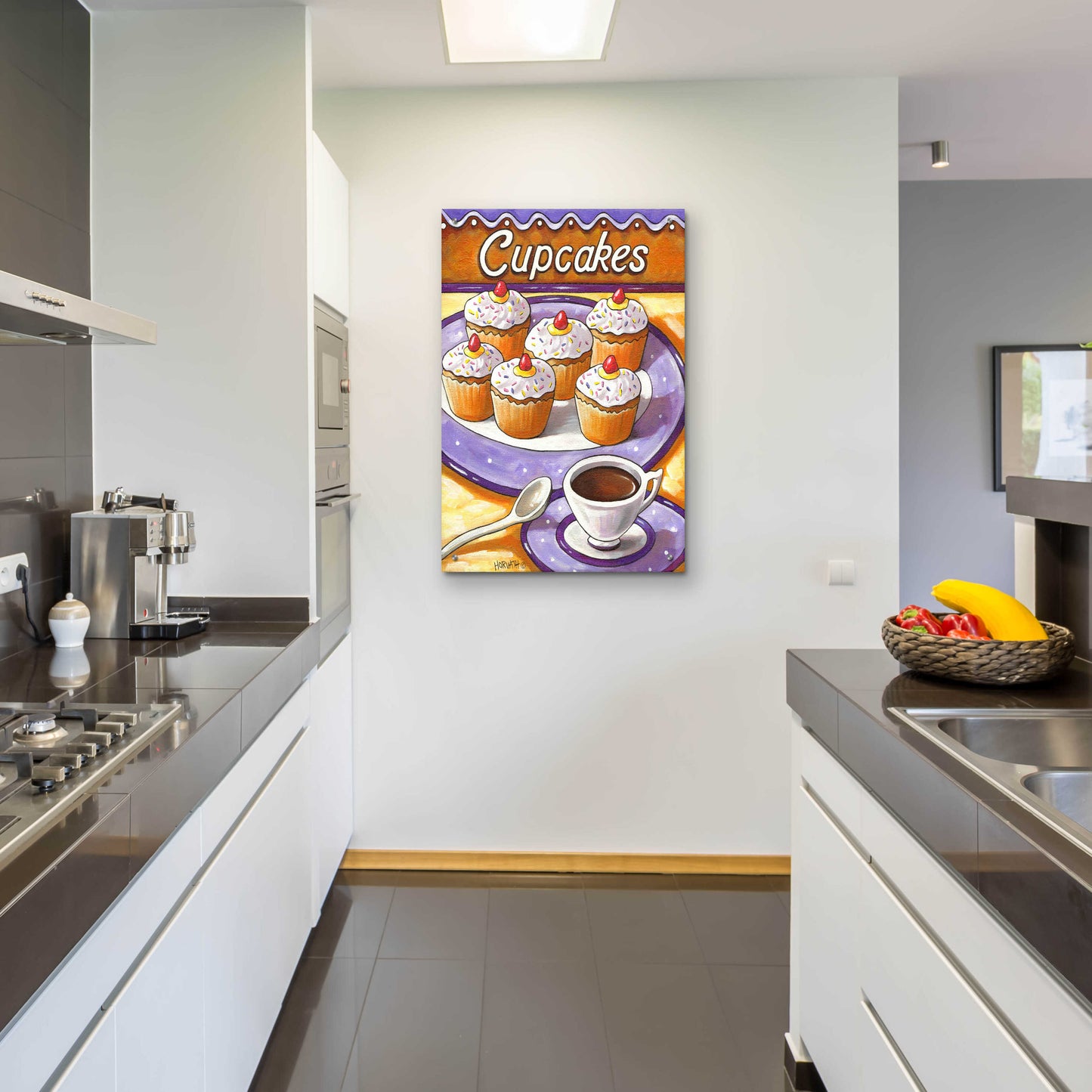 Epic Art 'Cupcakes' by Cathy Horvath-Buchanan, Acrylic Glass Wall Art,24x36