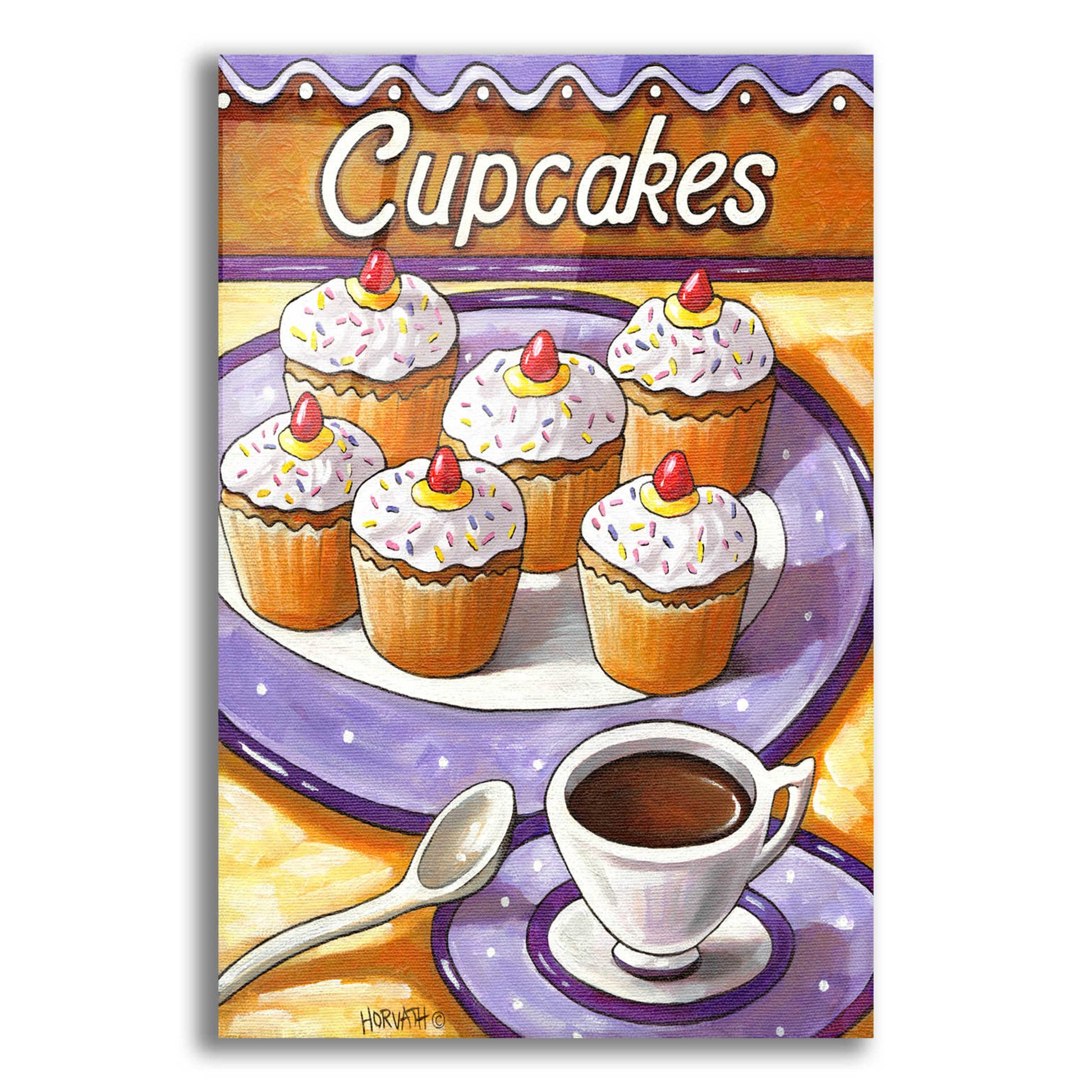 Epic Art 'Cupcakes' by Cathy Horvath-Buchanan, Acrylic Glass Wall Art