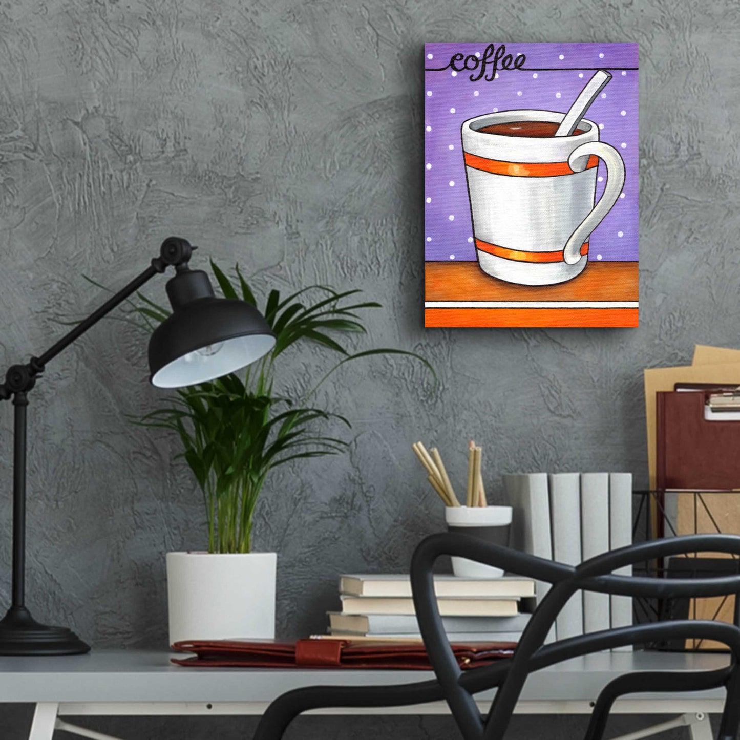 Epic Art 'Good Morning Cafe Coffee' by Cathy Horvath-Buchanan, Acrylic Glass Wall Art,12x16