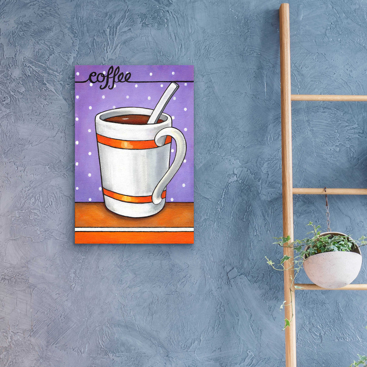Epic Art 'Good Morning Cafe Coffee' by Cathy Horvath-Buchanan, Acrylic Glass Wall Art,16x24