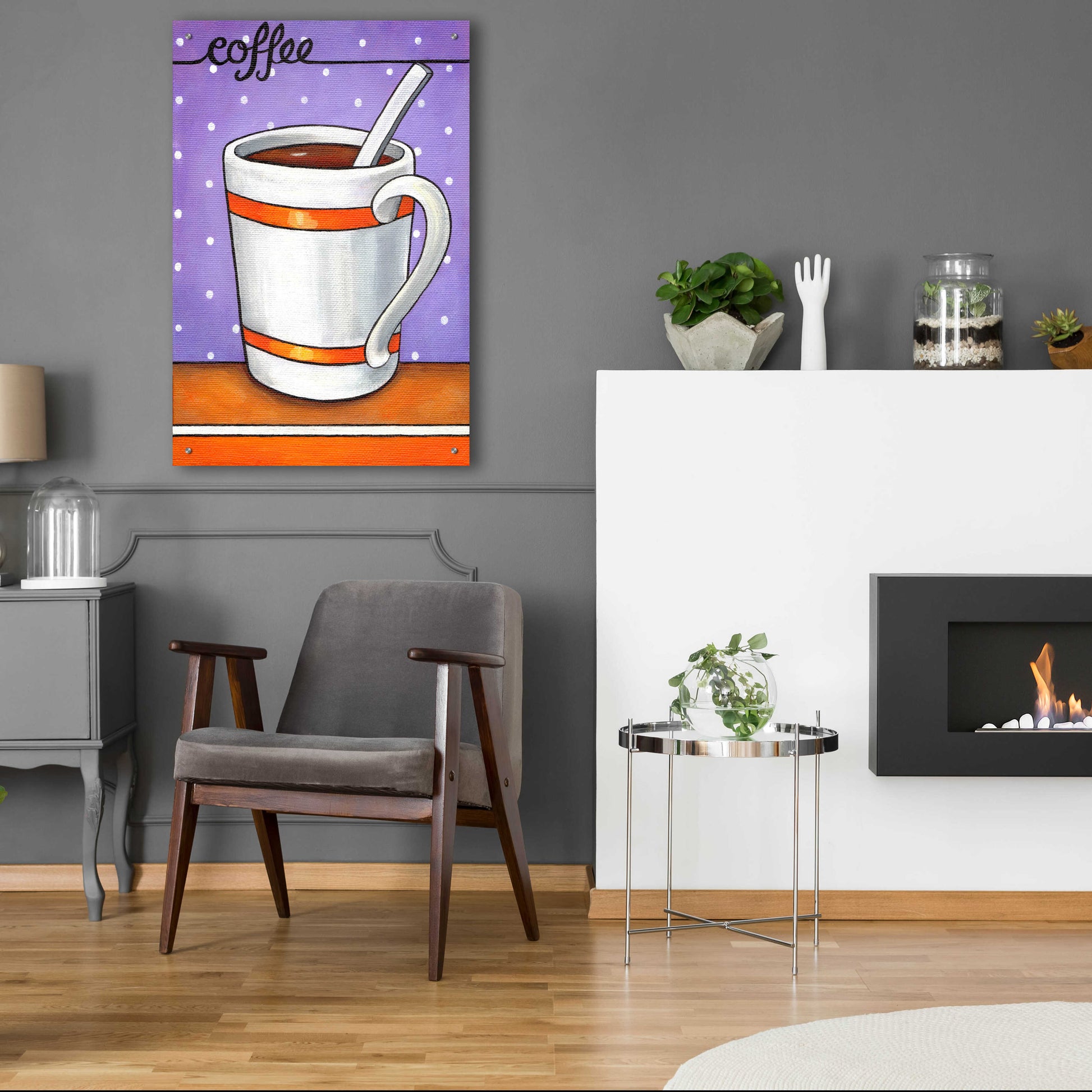 Epic Art 'Good Morning Cafe Coffee' by Cathy Horvath-Buchanan, Acrylic Glass Wall Art,24x36