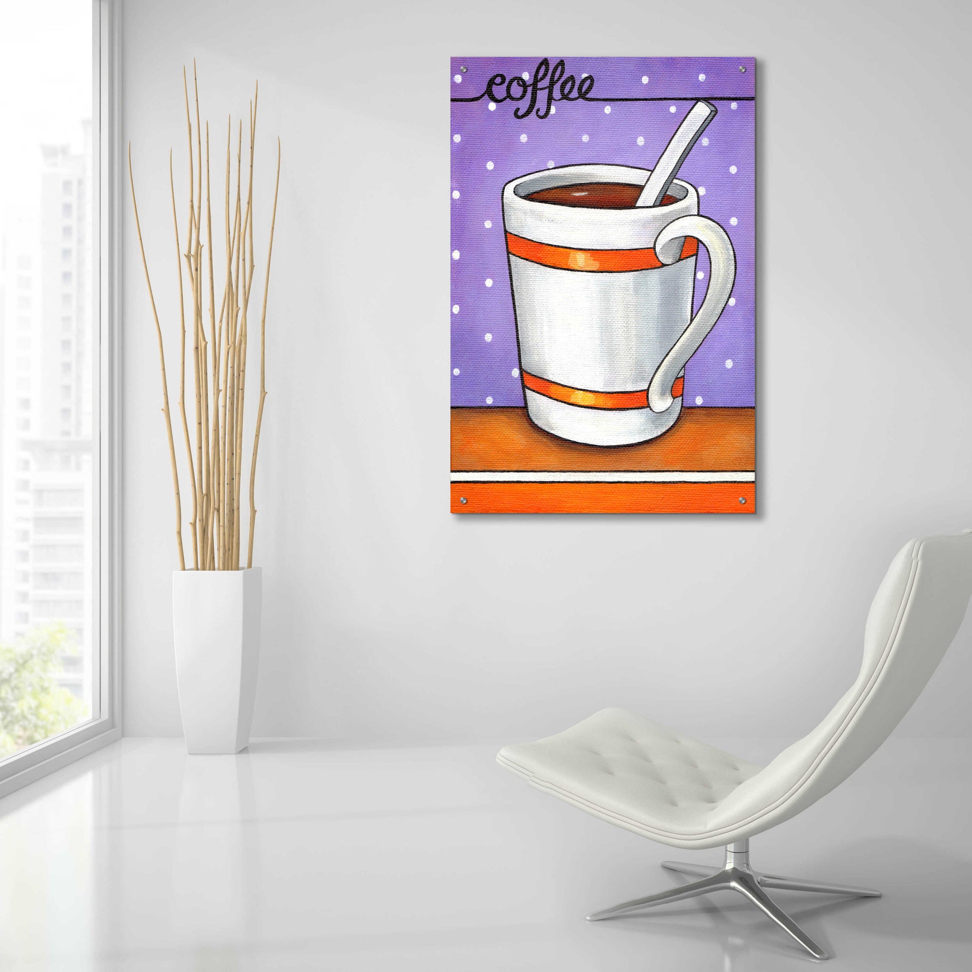 Epic Art 'Good Morning Cafe Coffee' by Cathy Horvath-Buchanan, Acrylic Glass Wall Art,24x36