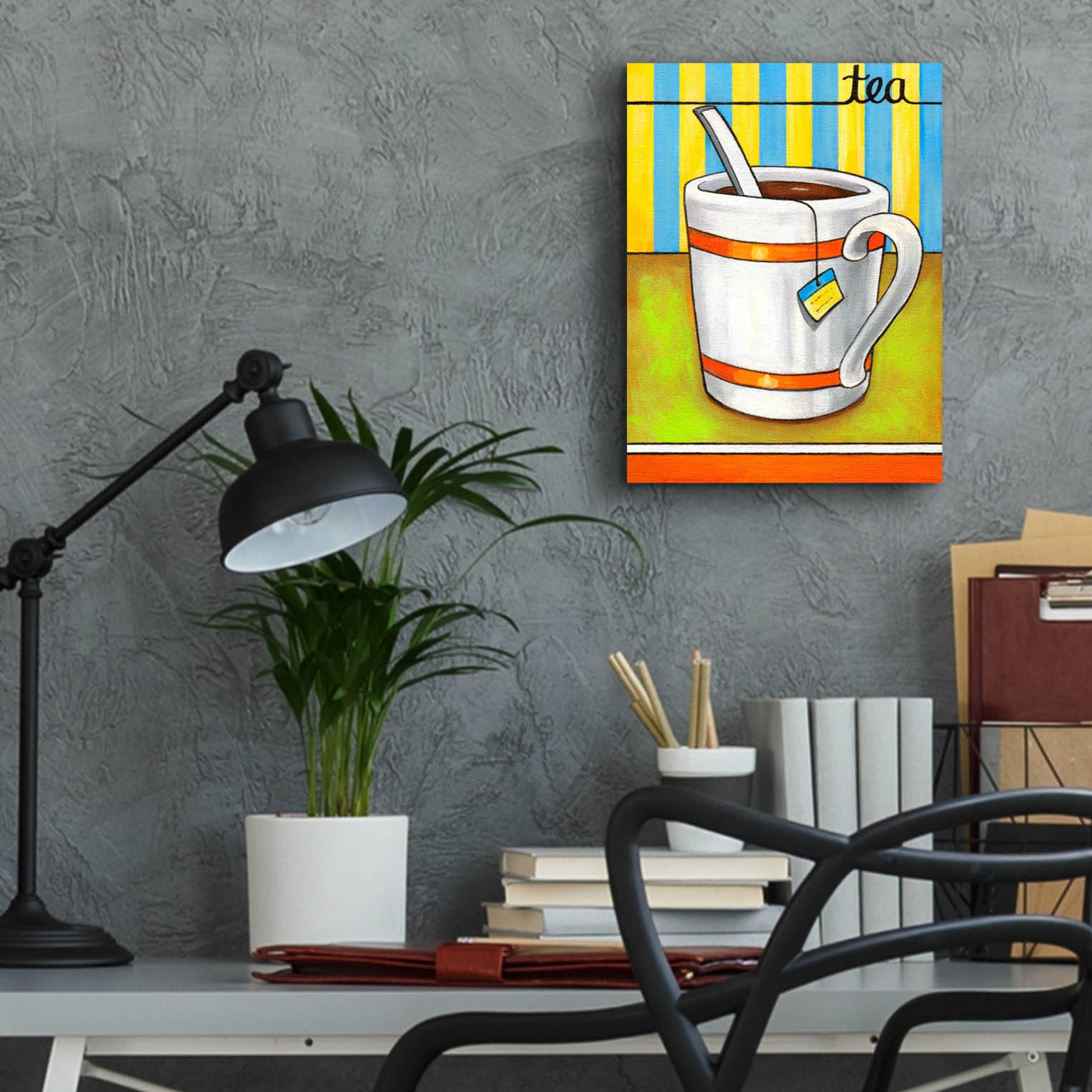 Epic Art 'Good Morning Cafe Tea' by Cathy Horvath-Buchanan, Acrylic Glass Wall Art,12x16