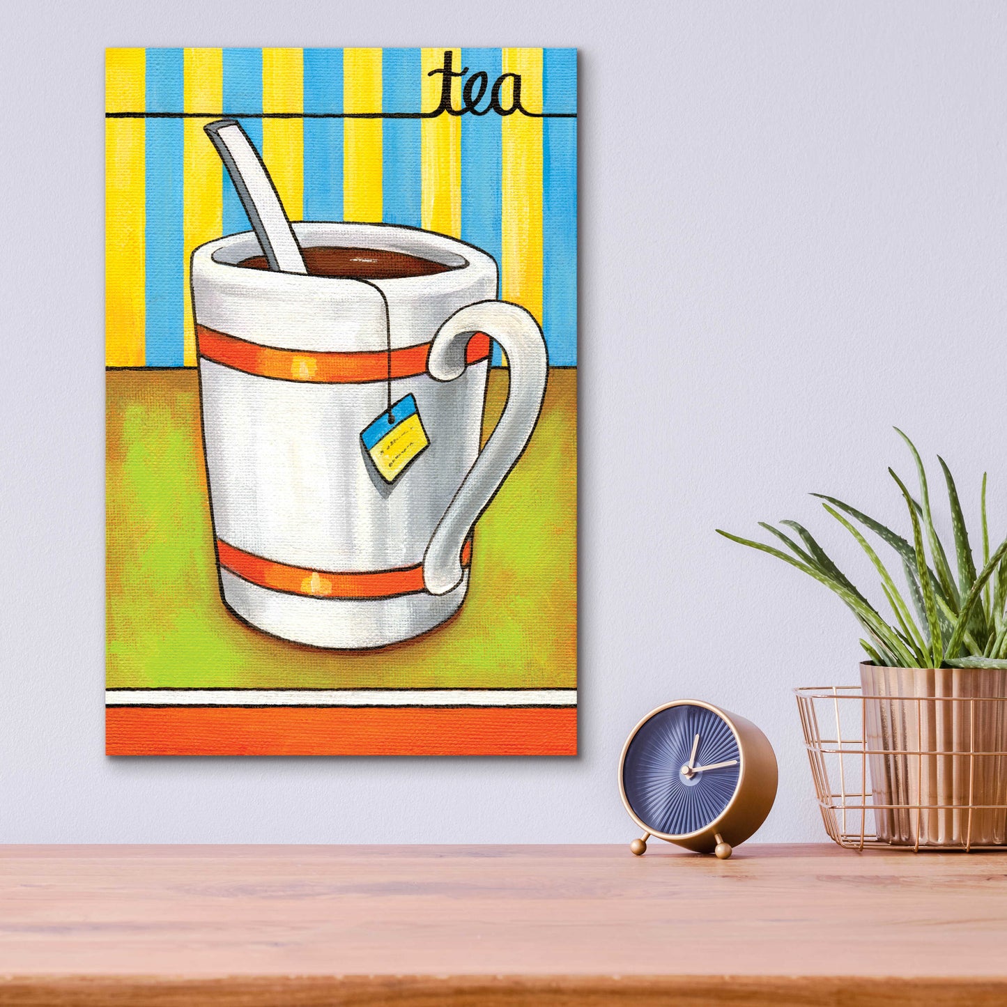 Epic Art 'Good Morning Cafe Tea' by Cathy Horvath-Buchanan, Acrylic Glass Wall Art,12x16