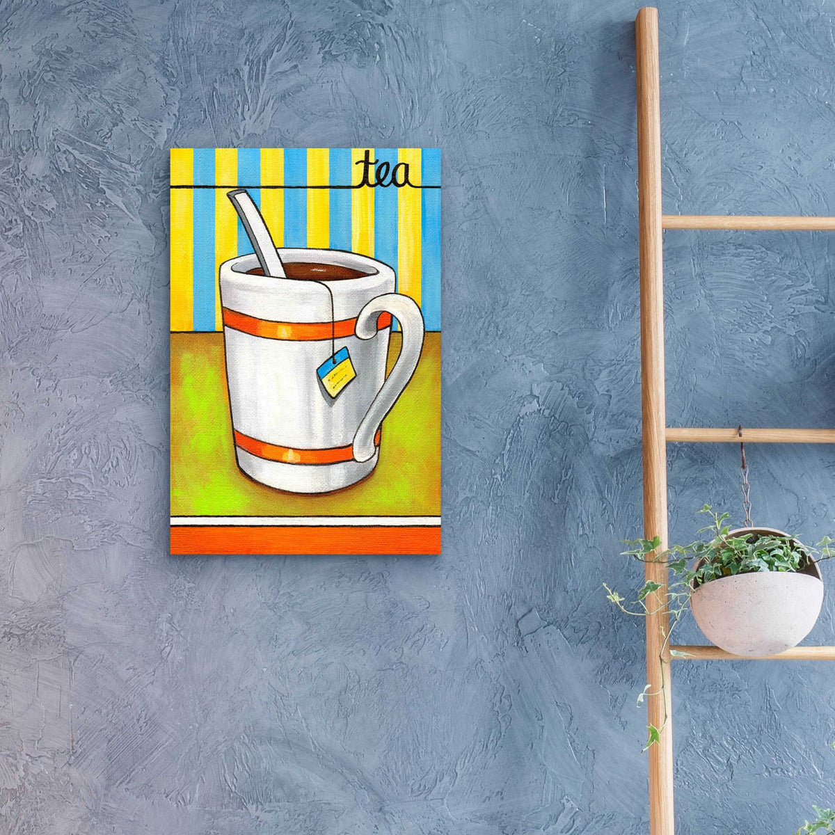 Epic Art 'Good Morning Cafe Tea' by Cathy Horvath-Buchanan, Acrylic Glass Wall Art,16x24