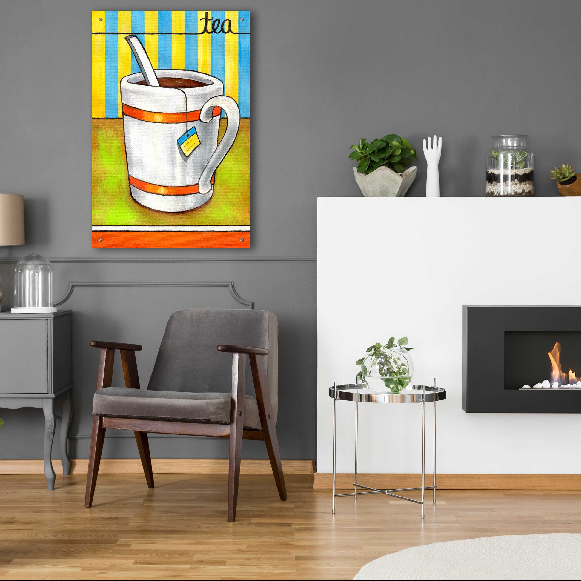 Epic Art 'Good Morning Cafe Tea' by Cathy Horvath-Buchanan, Acrylic Glass Wall Art,24x36