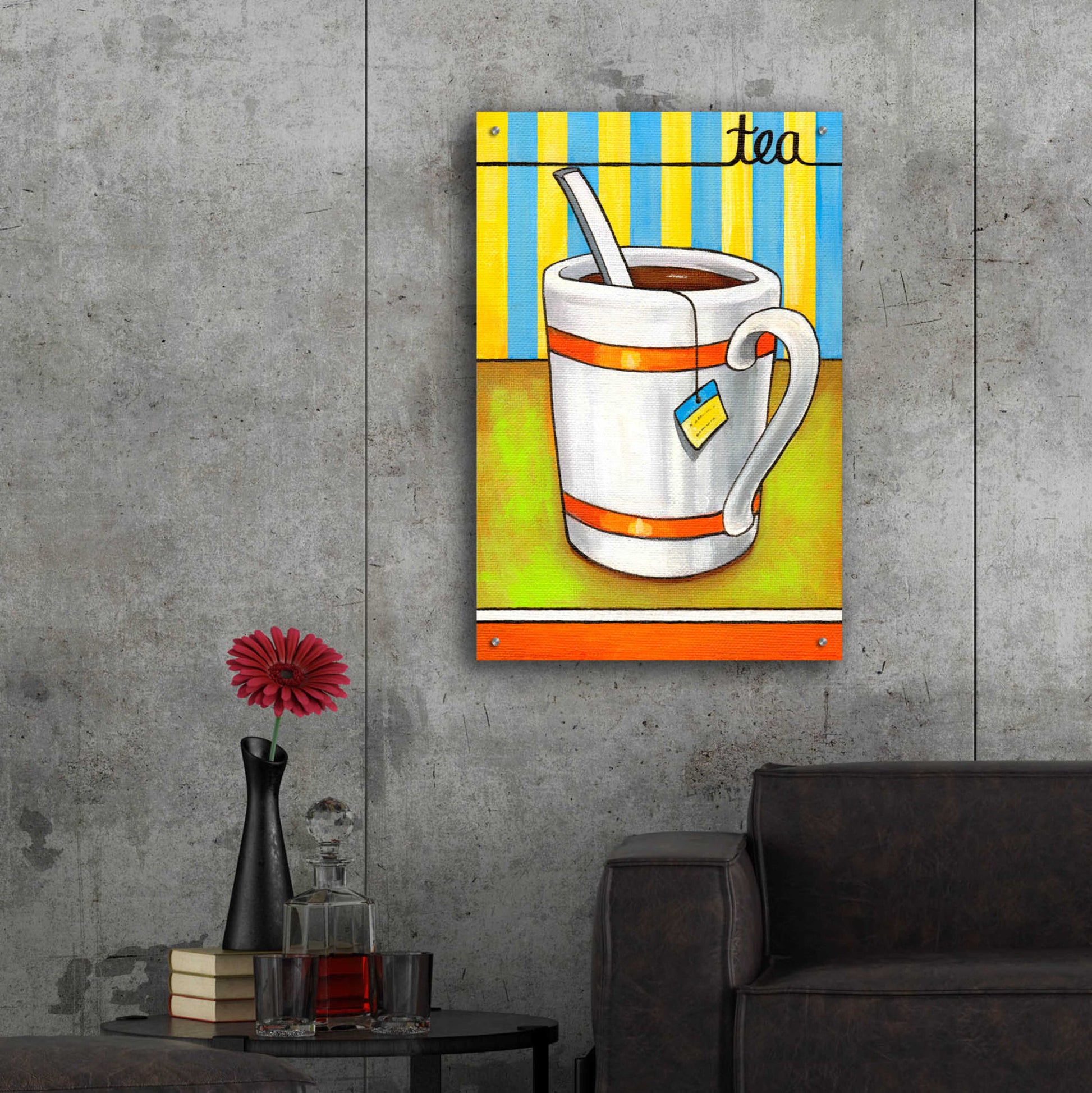 Epic Art 'Good Morning Cafe Tea' by Cathy Horvath-Buchanan, Acrylic Glass Wall Art,24x36