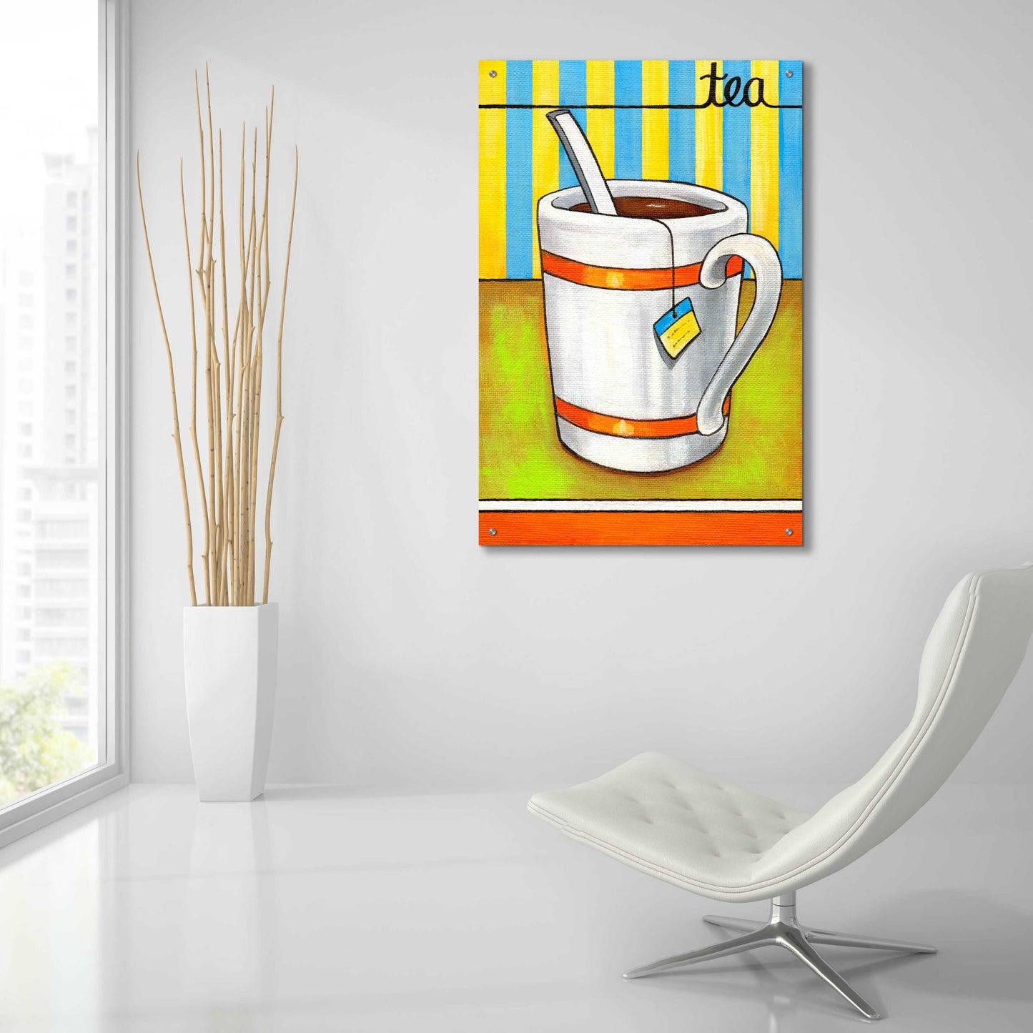 Epic Art 'Good Morning Cafe Tea' by Cathy Horvath-Buchanan, Acrylic Glass Wall Art,24x36