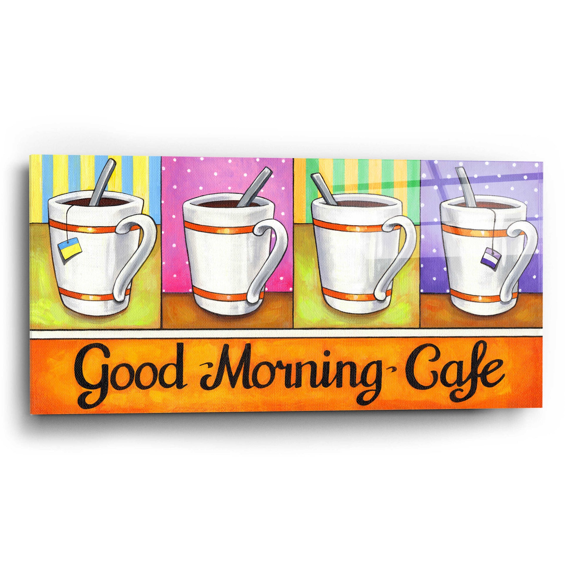 Epic Art 'Good Morning Cafe' by Cathy Horvath-Buchanan, Acrylic Glass Wall Art,24x12