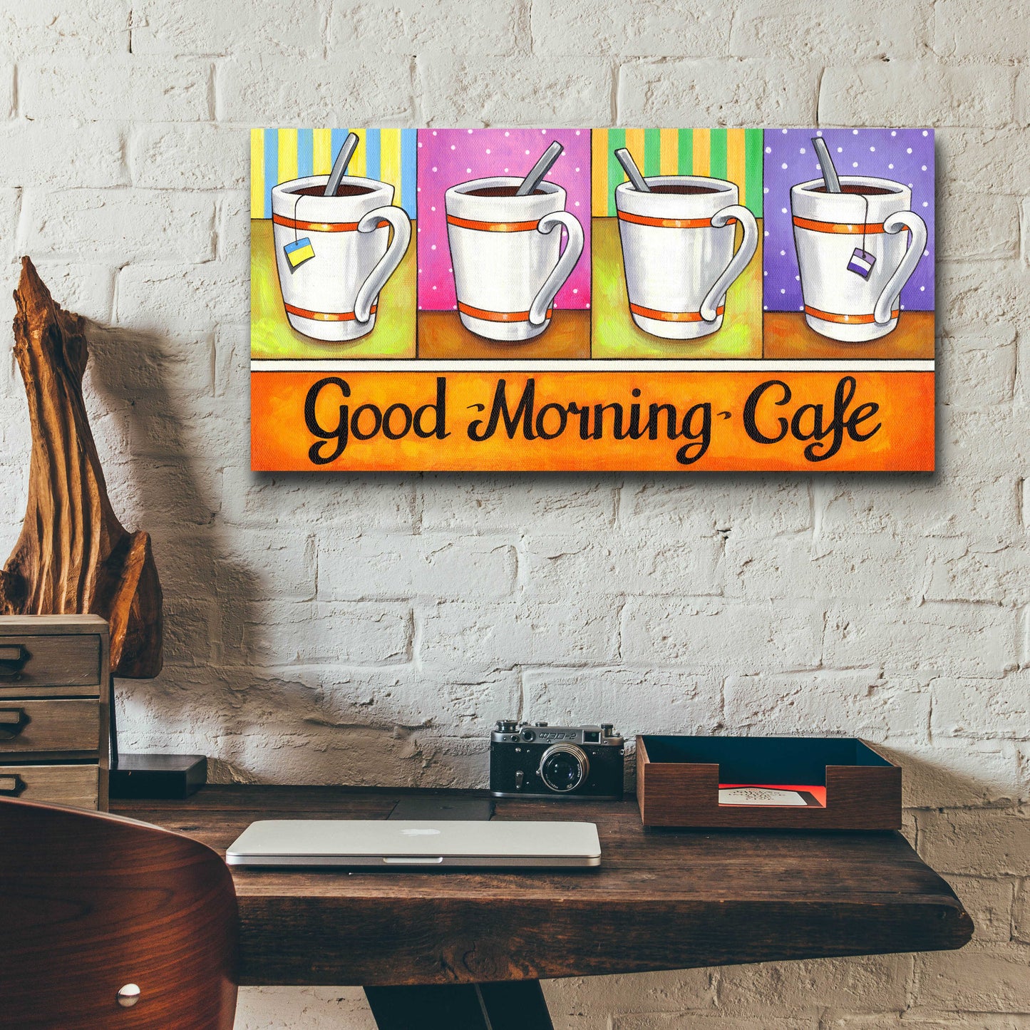 Epic Art 'Good Morning Cafe' by Cathy Horvath-Buchanan, Acrylic Glass Wall Art,24x12