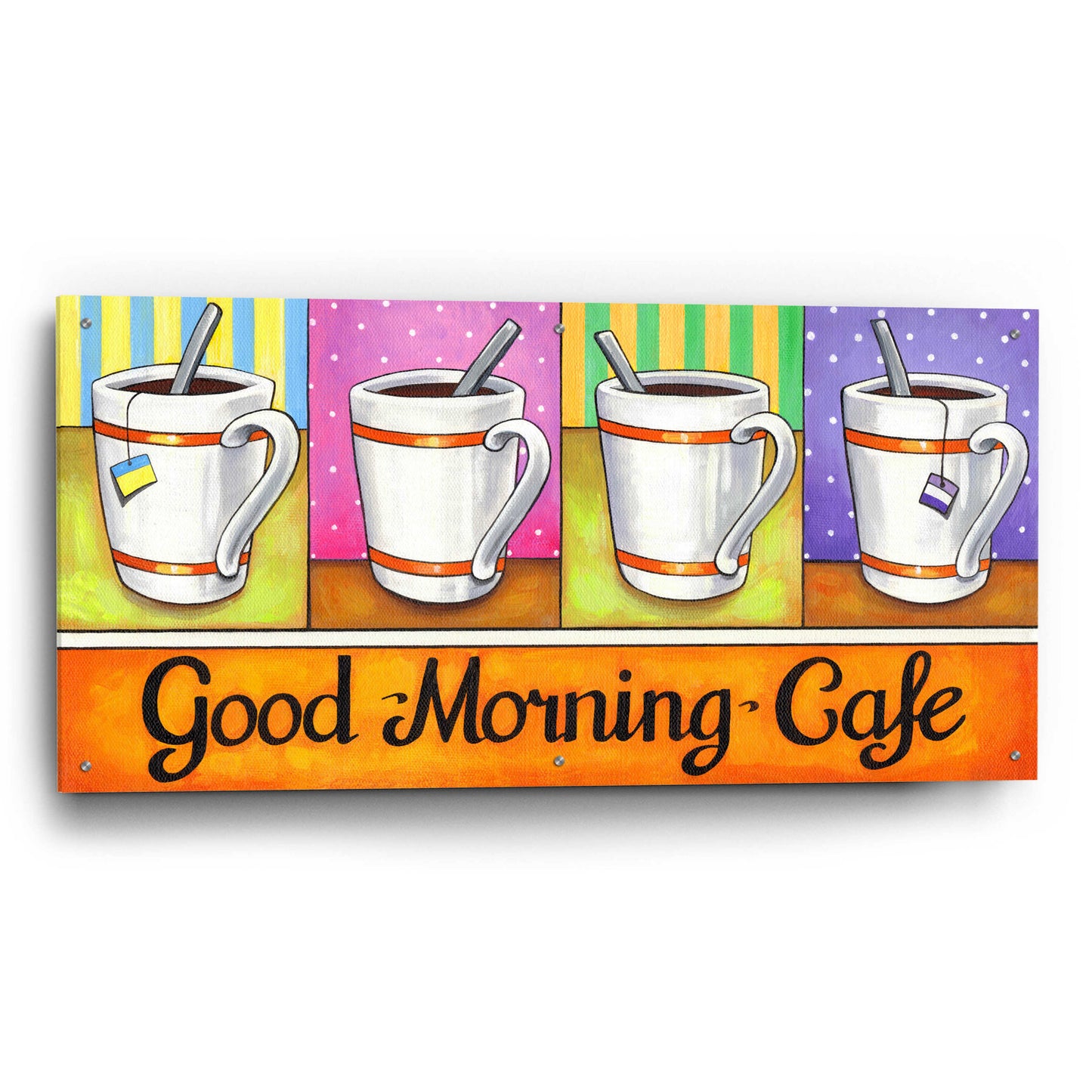 Epic Art 'Good Morning Cafe' by Cathy Horvath-Buchanan, Acrylic Glass Wall Art,48x24