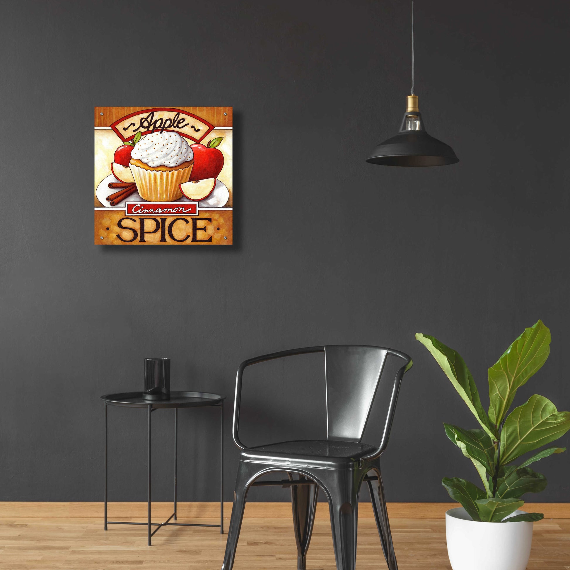 Epic Art 'Cupcake Apple Cinnamon Spice' by Cathy Horvath-Buchanan, Acrylic Glass Wall Art,24x24