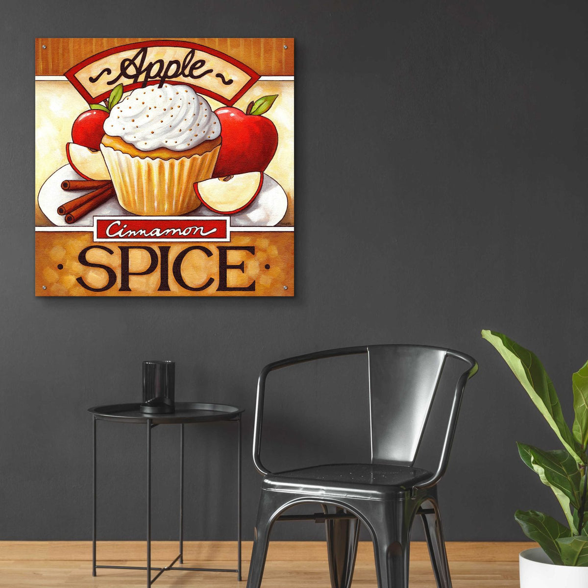 Epic Art 'Cupcake Apple Cinnamon Spice' by Cathy Horvath-Buchanan, Acrylic Glass Wall Art,36x36