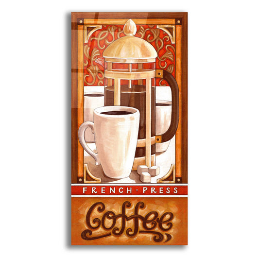 Epic Art 'French Press Coffee' by Cathy Horvath-Buchanan, Acrylic Glass Wall Art