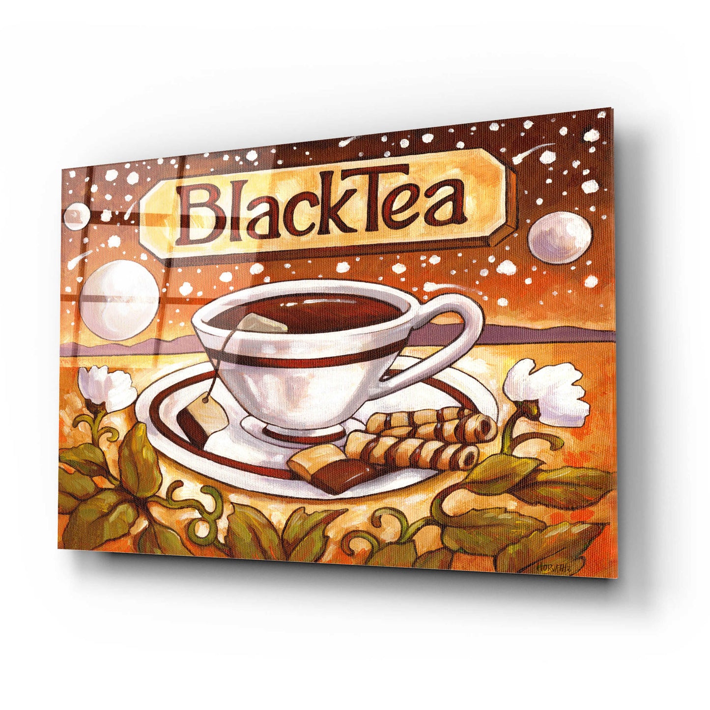 Epic Art 'Tea Time Black Tea' by Cathy Horvath-Buchanan, Acrylic Glass Wall Art,24x16