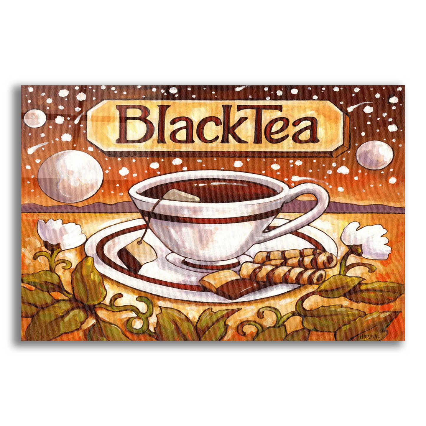 Epic Art 'Tea Time Black Tea' by Cathy Horvath-Buchanan, Acrylic Glass Wall Art,24x16