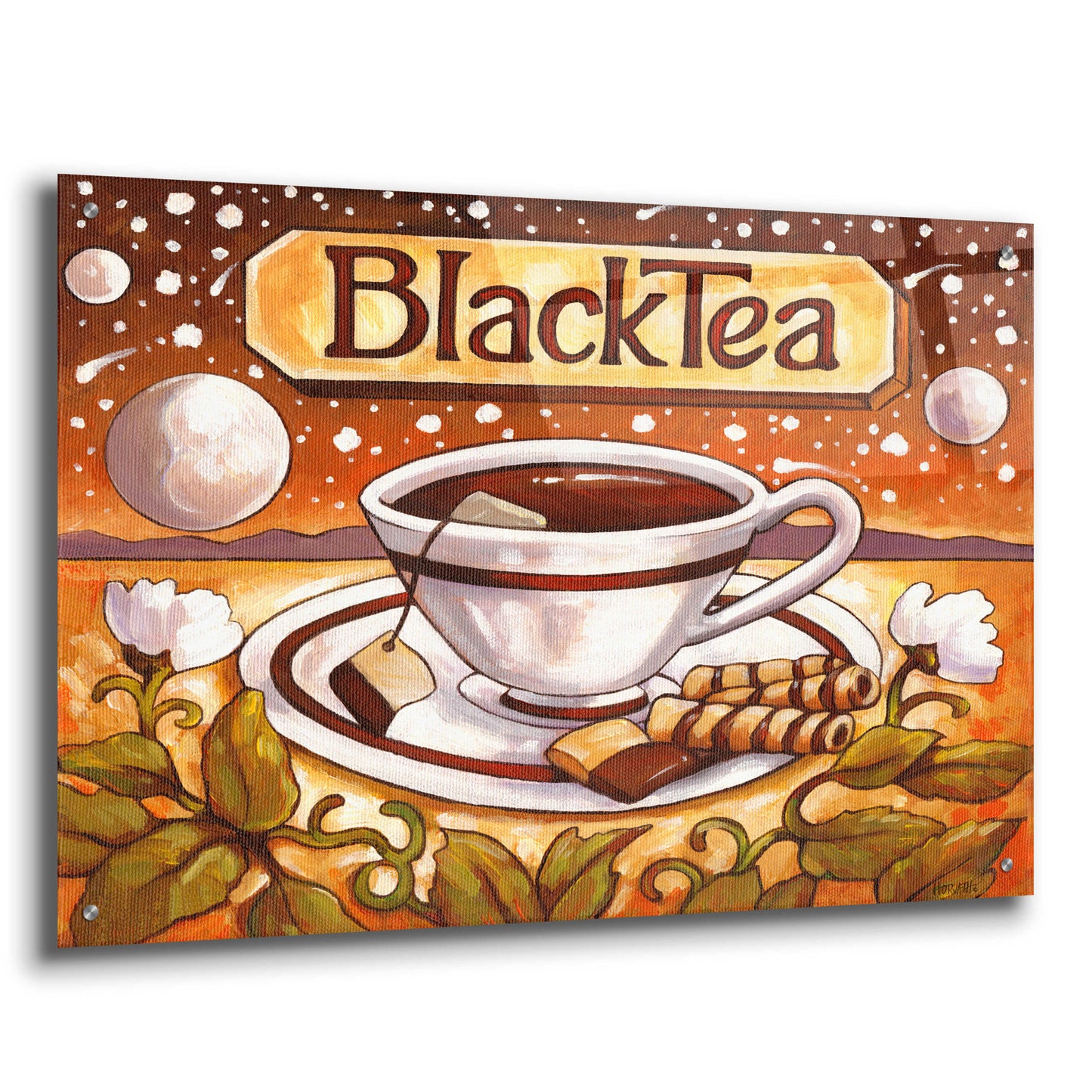 Epic Art 'Tea Time Black Tea' by Cathy Horvath-Buchanan, Acrylic Glass Wall Art,36x24