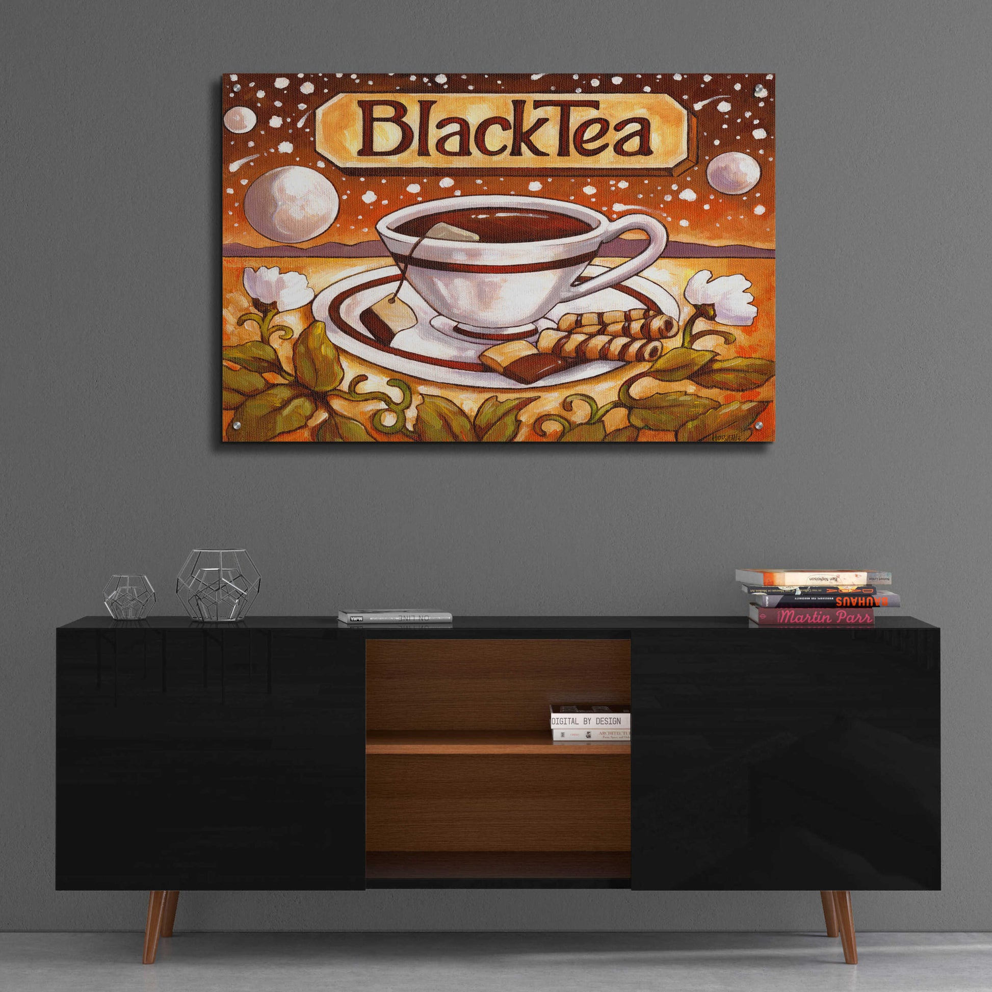 Epic Art 'Tea Time Black Tea' by Cathy Horvath-Buchanan, Acrylic Glass Wall Art,36x24