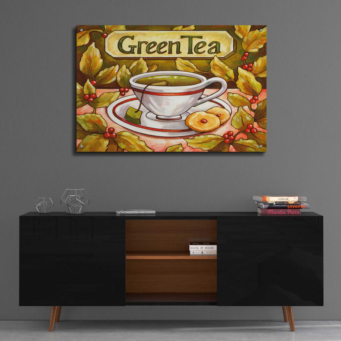 Epic Art 'Tea Time Green Tea' by Cathy Horvath-Buchanan, Acrylic Glass Wall Art,36x24