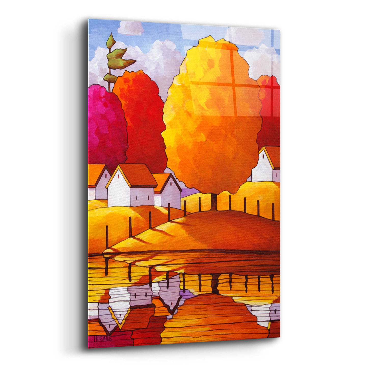 Epic Art 'Golden Country Fall' by Cathy Horvath-Buchanan, Acrylic Glass Wall Art,16x24