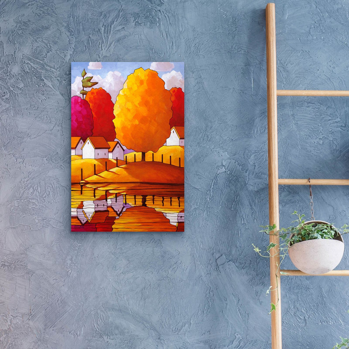 Golden Country Fall by Cathy Horvath - 16x24 acrylic wall art in a room