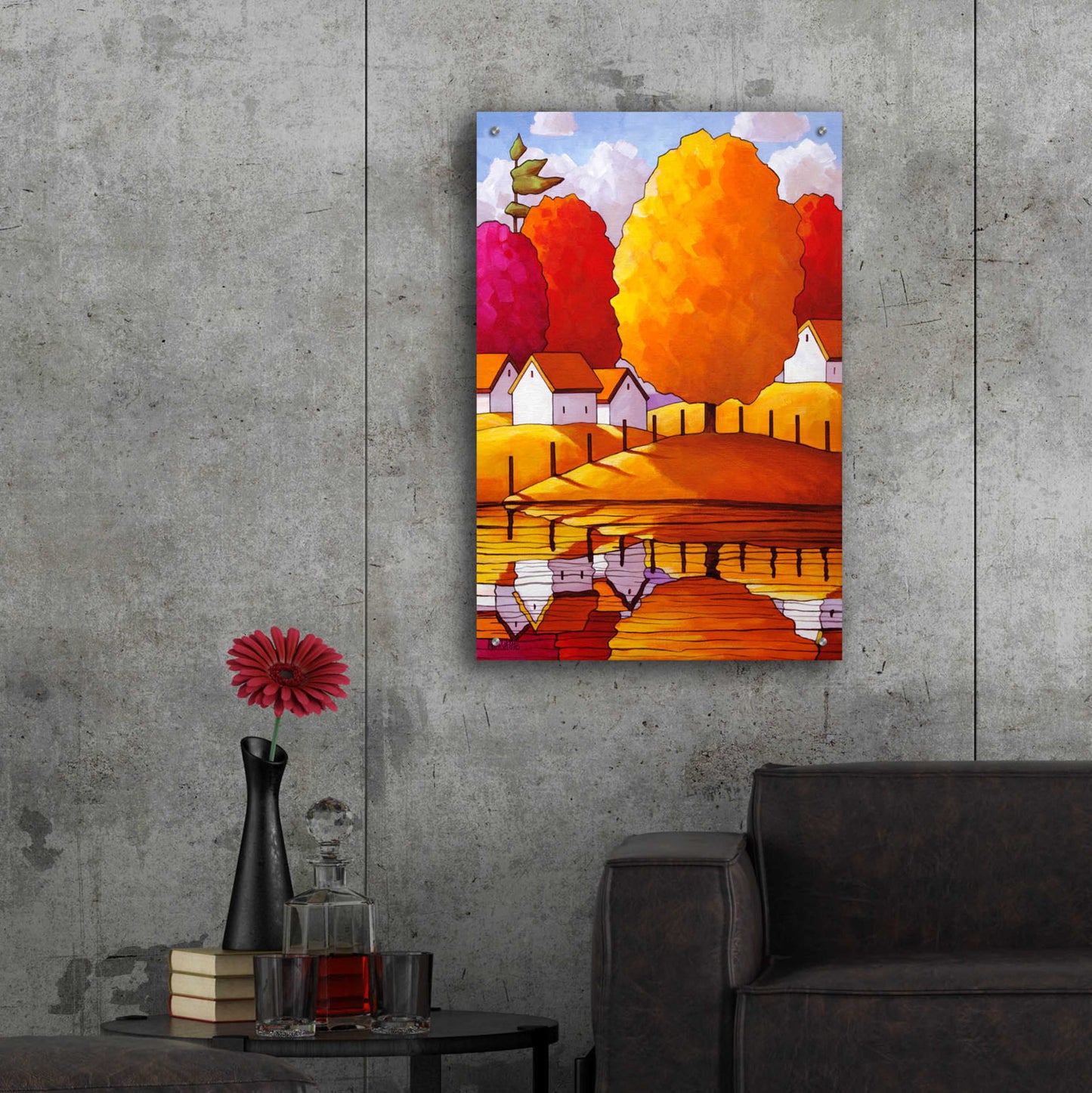 Epic Art 'Golden Country Fall' by Cathy Horvath-Buchanan, Acrylic Glass Wall Art,24x36