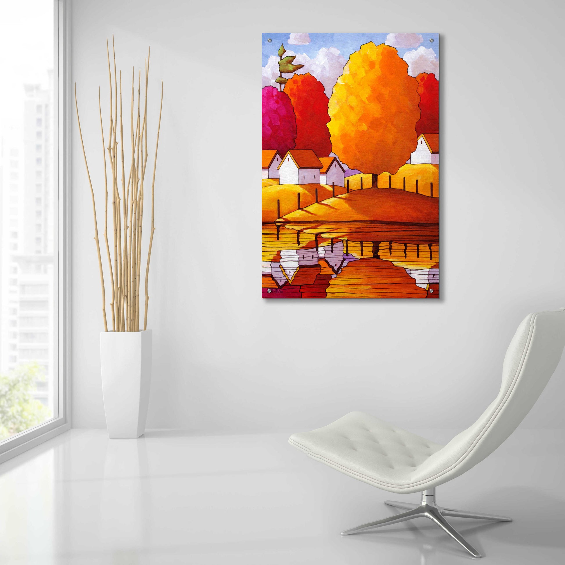 Epic Art 'Golden Country Fall' by Cathy Horvath-Buchanan, Acrylic Glass Wall Art,24x36