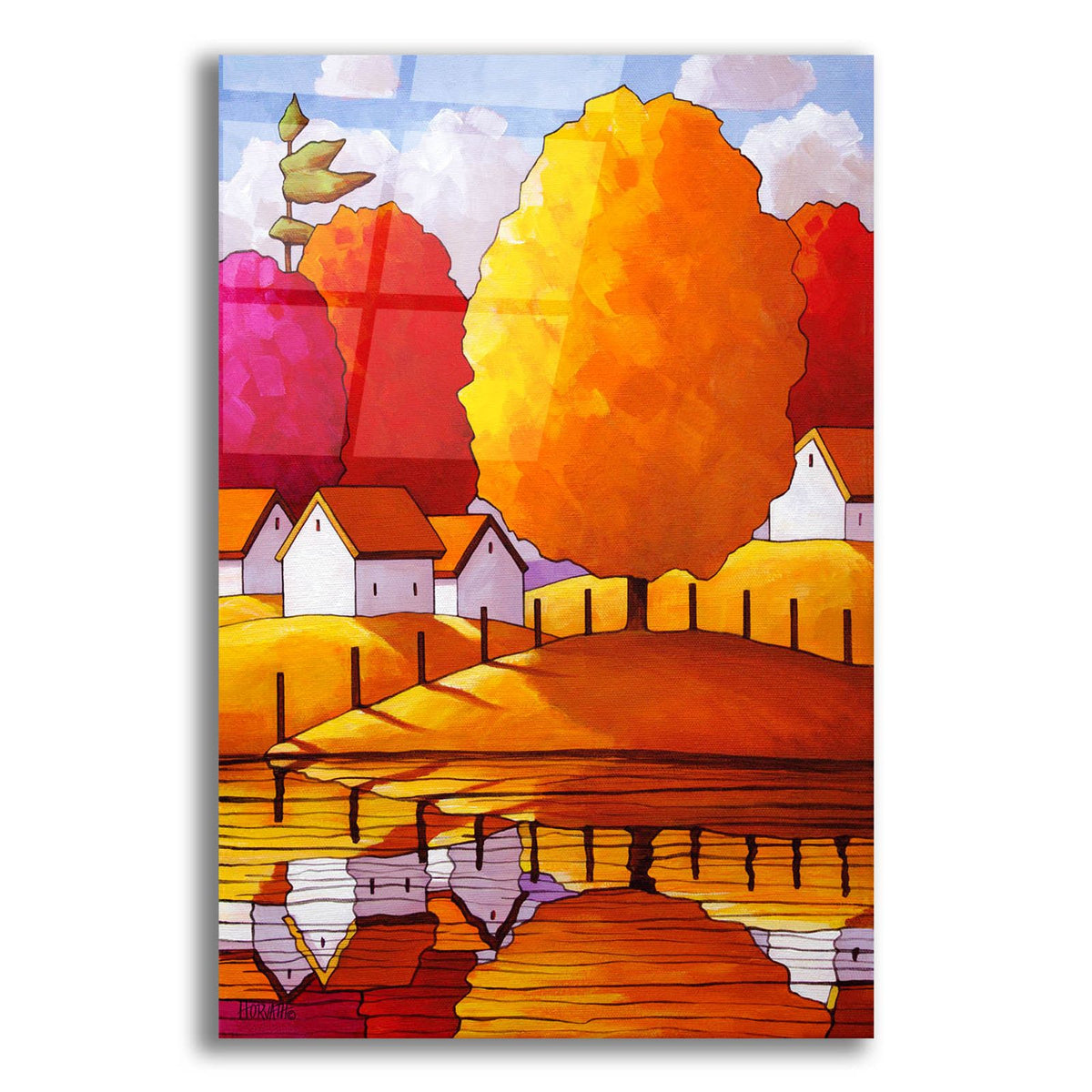 Golden Country Fall by Cathy Horvath acrylic glass wall art